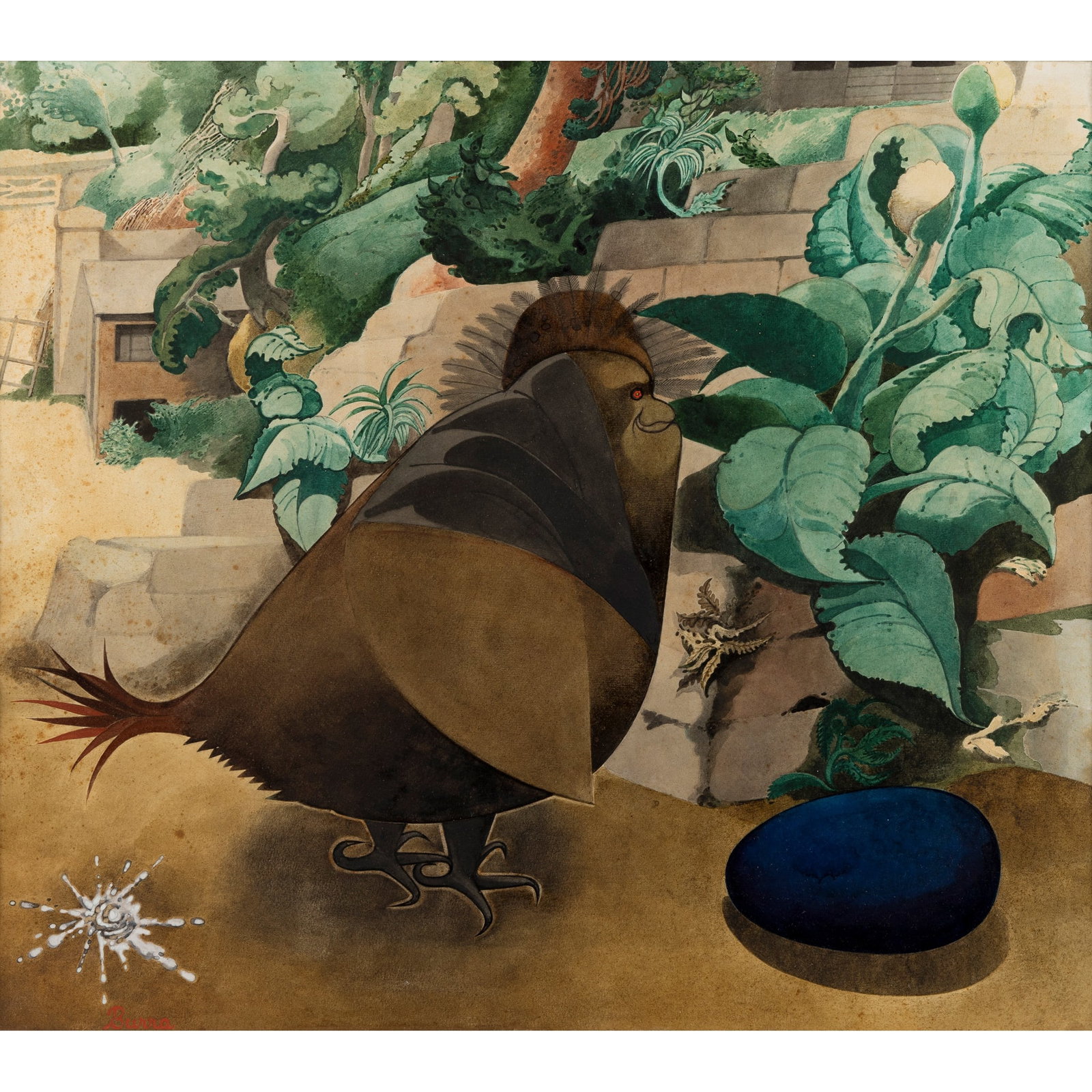 § EDWARD BURRA (BRITISH 1905-1976): EDWARD BURRA (BRITISH 1905-1976) THE BIRD, 1946 signed (lower left), watercolour and gouache on paper 48.7cm x 55.5cm (19 1/8in x 21 7/8in) Sotheby's, Sydney, 22 November, 1992, lot 164 [the image inv