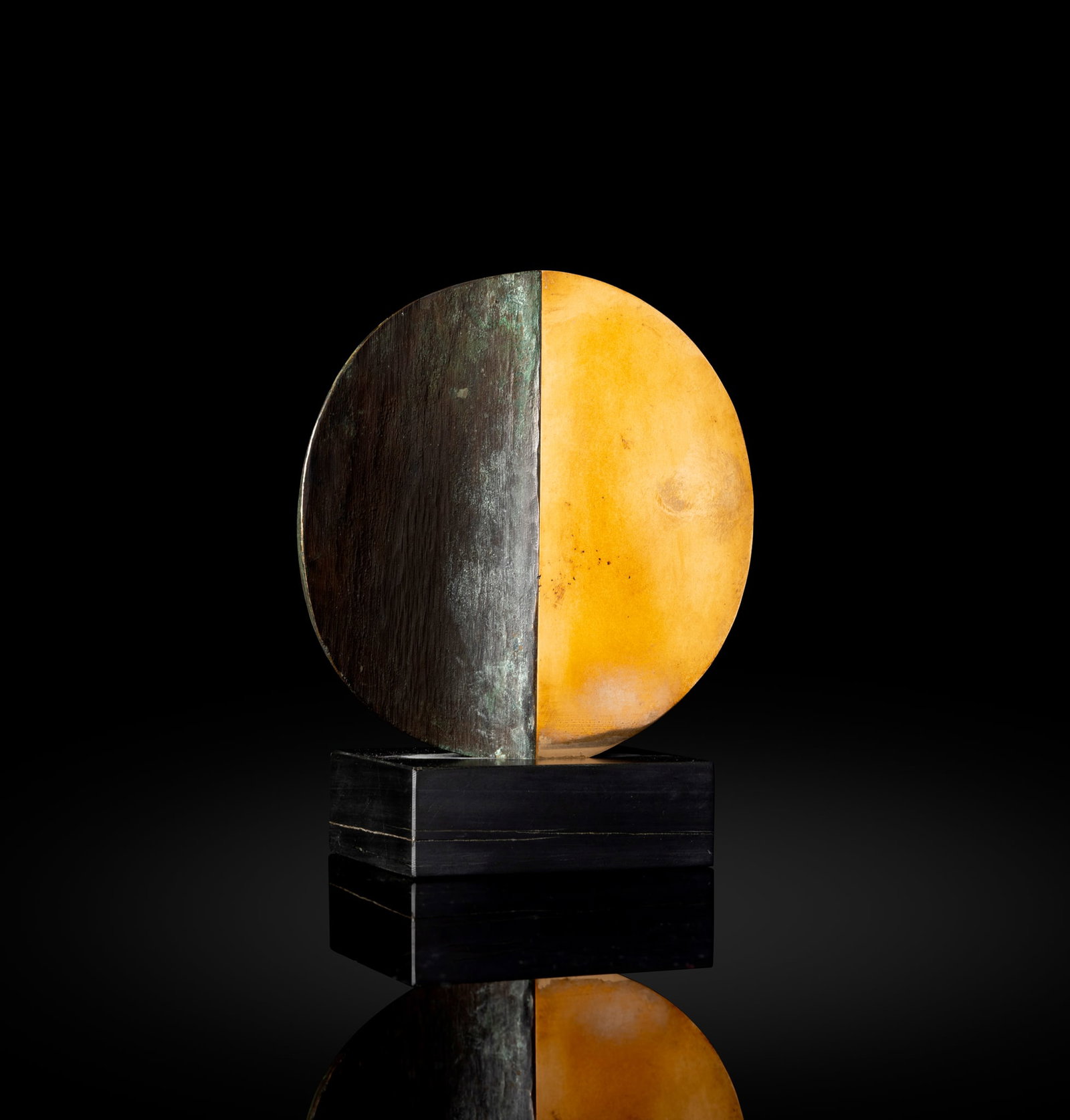 § DENIS MITCHELL (BRITISH 1912-1993): DENIS MITCHELL (BRITISH 1912-1993) LUXULYAN II, 1972 initialled, titled, dated and inscribed (to base of slate), conceived as an edition of 7, patinated and polished bronze on slate base 16.5cm high,