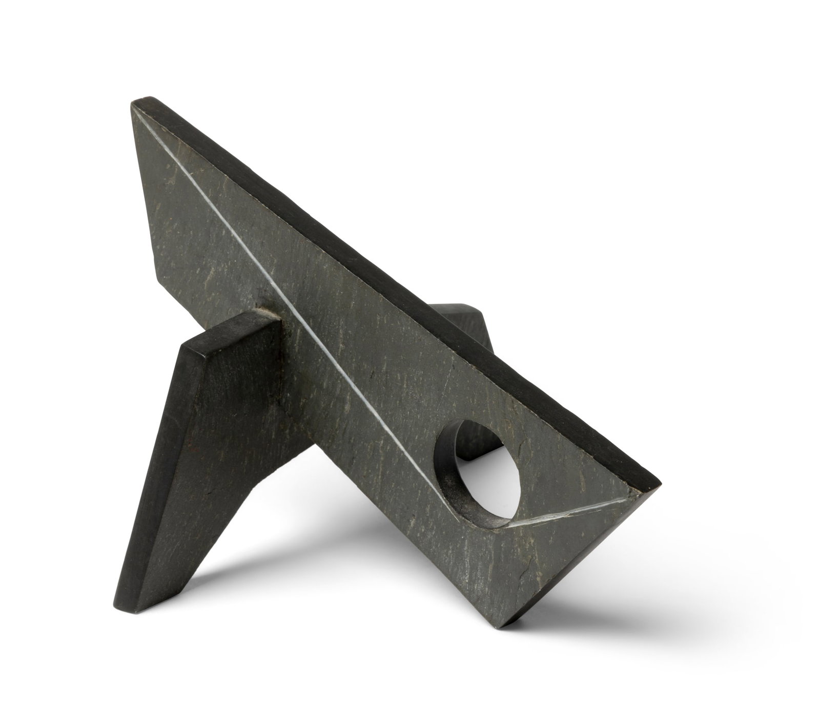 § DENIS MITCHELL (BRITISH 1912-1993): DENIS MITCHELL (BRITISH 1912-1993) MAQUETTE FOR TRUNGLE, 1975 unique, initialled, titled TRUNGLE and dated, Delabole slate 11.5cm high, 16.5cm wide, 14.5cm deep (4 ½in high, 6 ½in wide, 5 &#