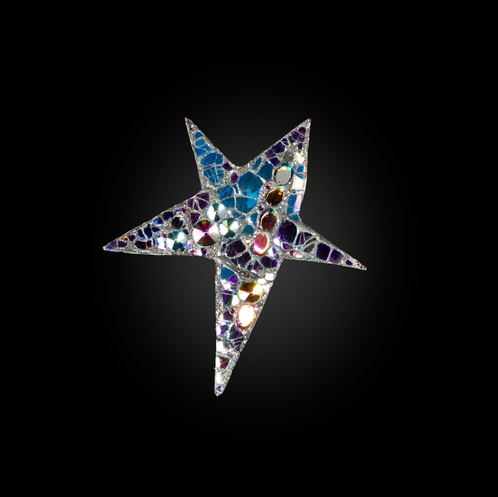 § ANDREW LOGAN (BRITISH 1945-): ANDREW LOGAN (BRITISH 1945-) 'ZUD' BROOCH, 2006 signed, dated and titled (to reverse), mirrored glass set in resin 19cm x 16cm (7 ½in x 6 ¼in) Private Collection, London.