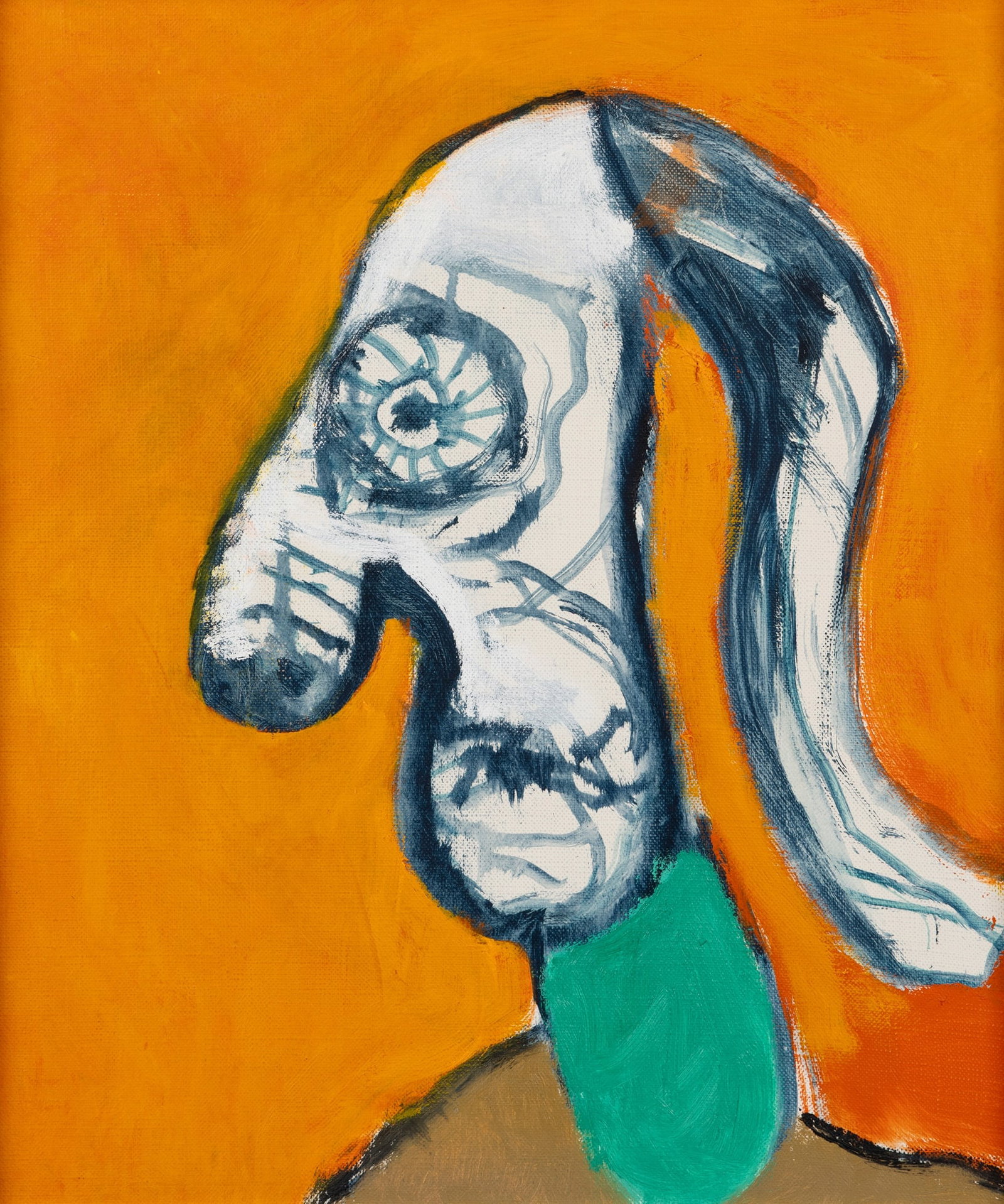 § VICTOR WILLING (BRITISH 1928-1988): VICTOR WILLING (BRITISH 1928-1988) HEAD NO. 3 signed (to reverse), oil on canvas 44cm x 39 cm (17 ¼in x 15 ¼in) Saatchi & Saatchi Collection, London; Christie's South Kensington, 24 Nov