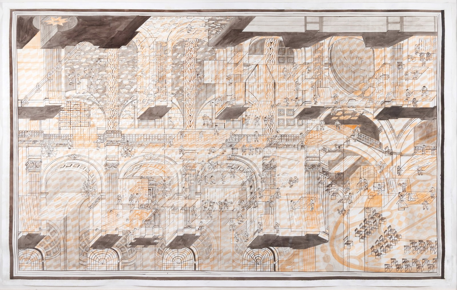 § ADAM DANT (BRITISH 1967- ): ADAM DANT (BRITISH 1967- ) UNTITLED, 2005 signed and dated in pencil (lower right), watercolour on paper in bespoke Artist's frame 168cm x 261.5cm (66in x 103in) overall Private Collection, London and