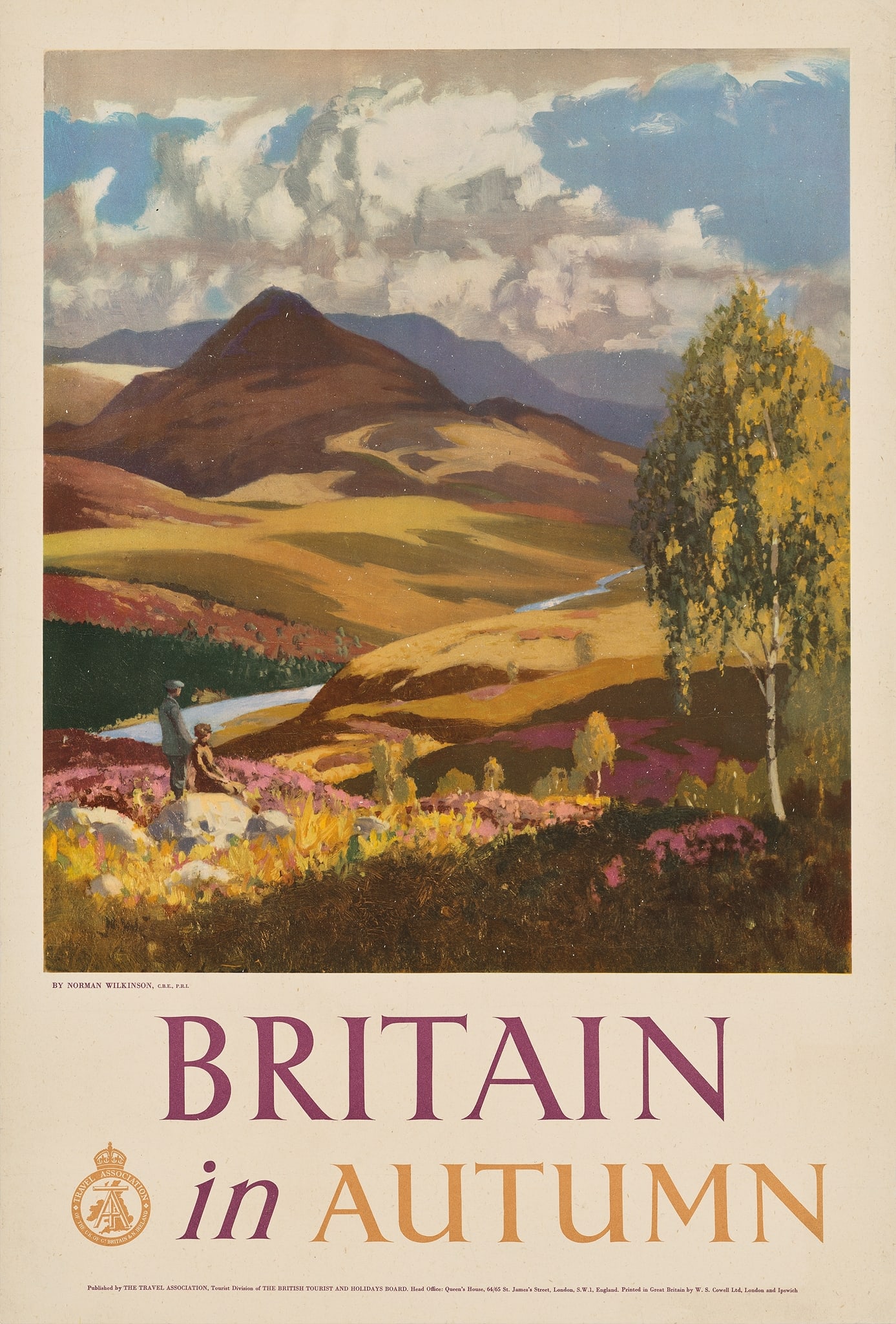 NORMAN WILKINSON (1878–1971): NORMAN WILKINSON (1878–1971) BRITAIN IN AUTUMN offset lithographic poster, 1946, condition A-; backed on linen 30 x 20in. (76 x 51cm.)