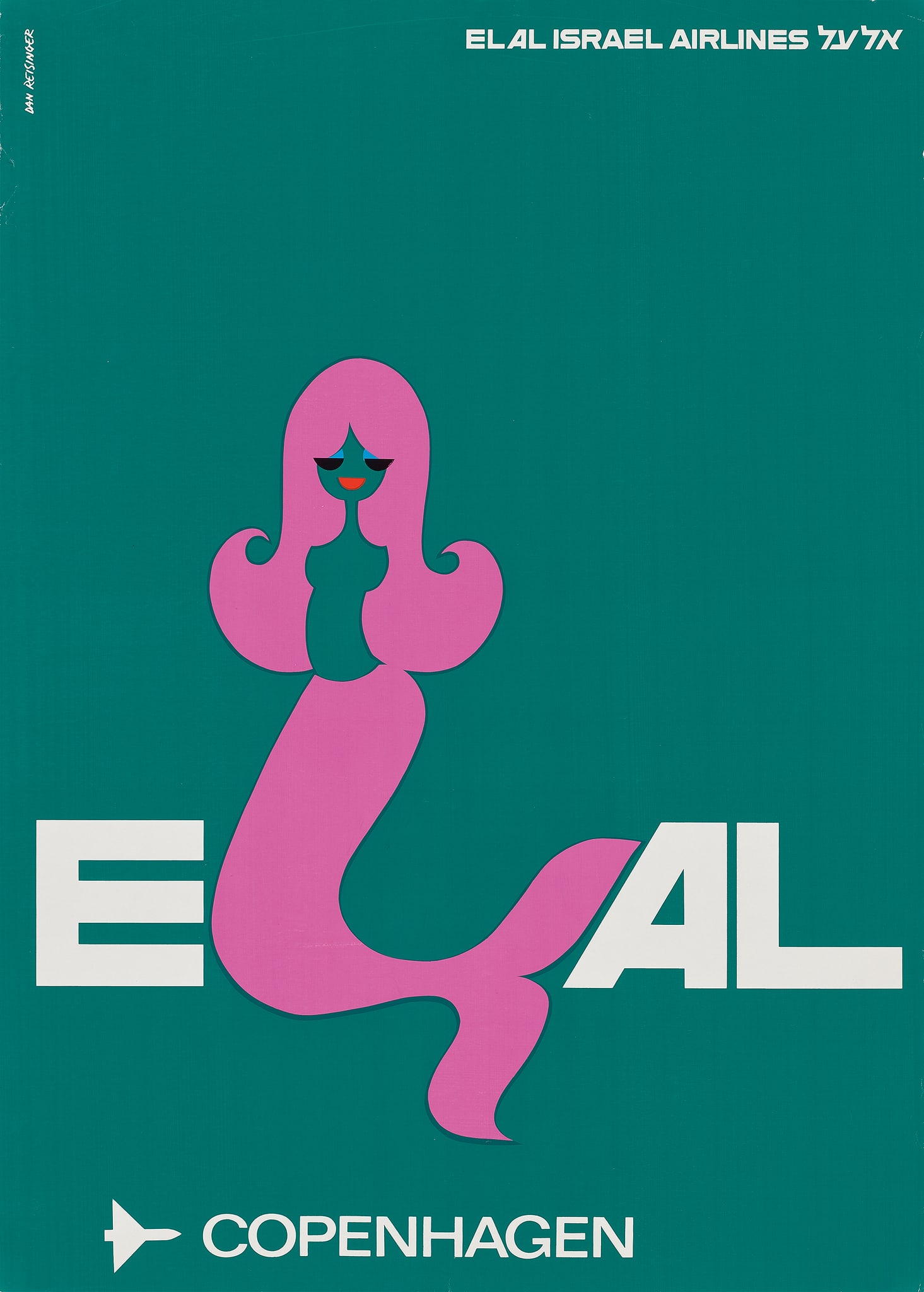 DAN REISINGER (B.1934): DAN REISINGER (B.1934) COPENHAGEN silkscreen, c.1970, condition A-; not backed 27 x 19 in. (69 x 48 cm.)