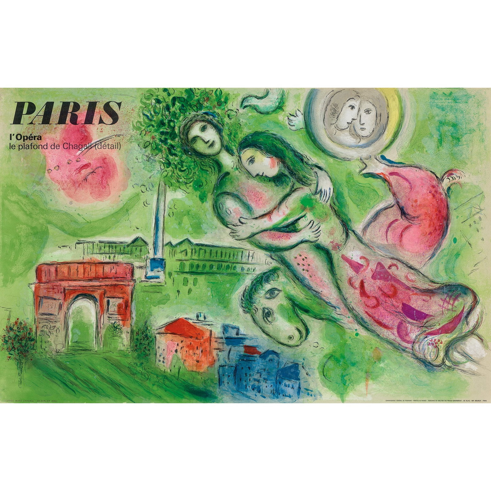 AFTER RAOUL DUFFY (1877-1953): AFTER RAOUL DUFFY (1877-1953) PARIS lithographic poster, 1957, condition A; not backed 24.5 x 39in. (62 x 100cm.)