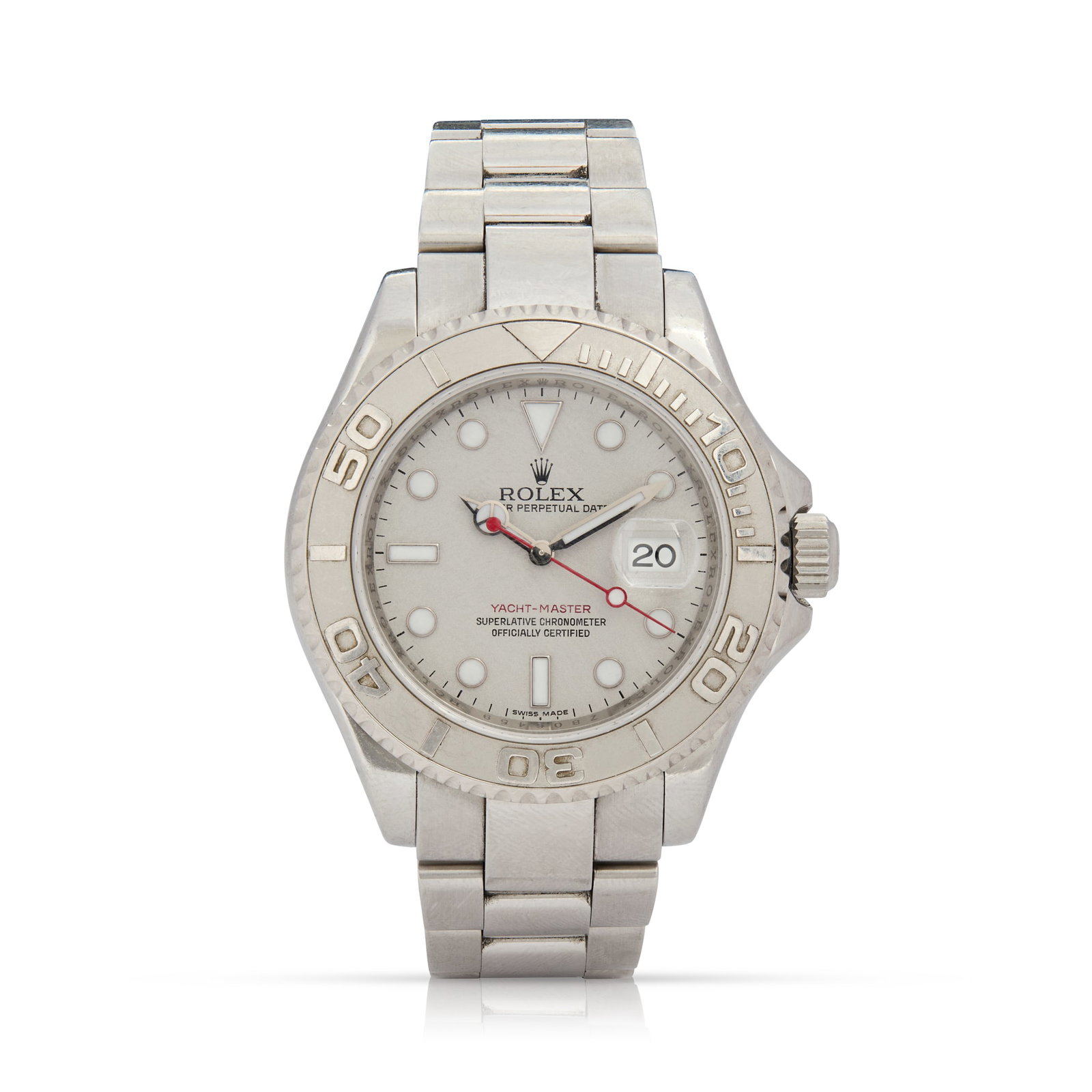 Rolex. A stainless steel and platinum automatic wristwatch with rotating bezel and date (1 of 1)