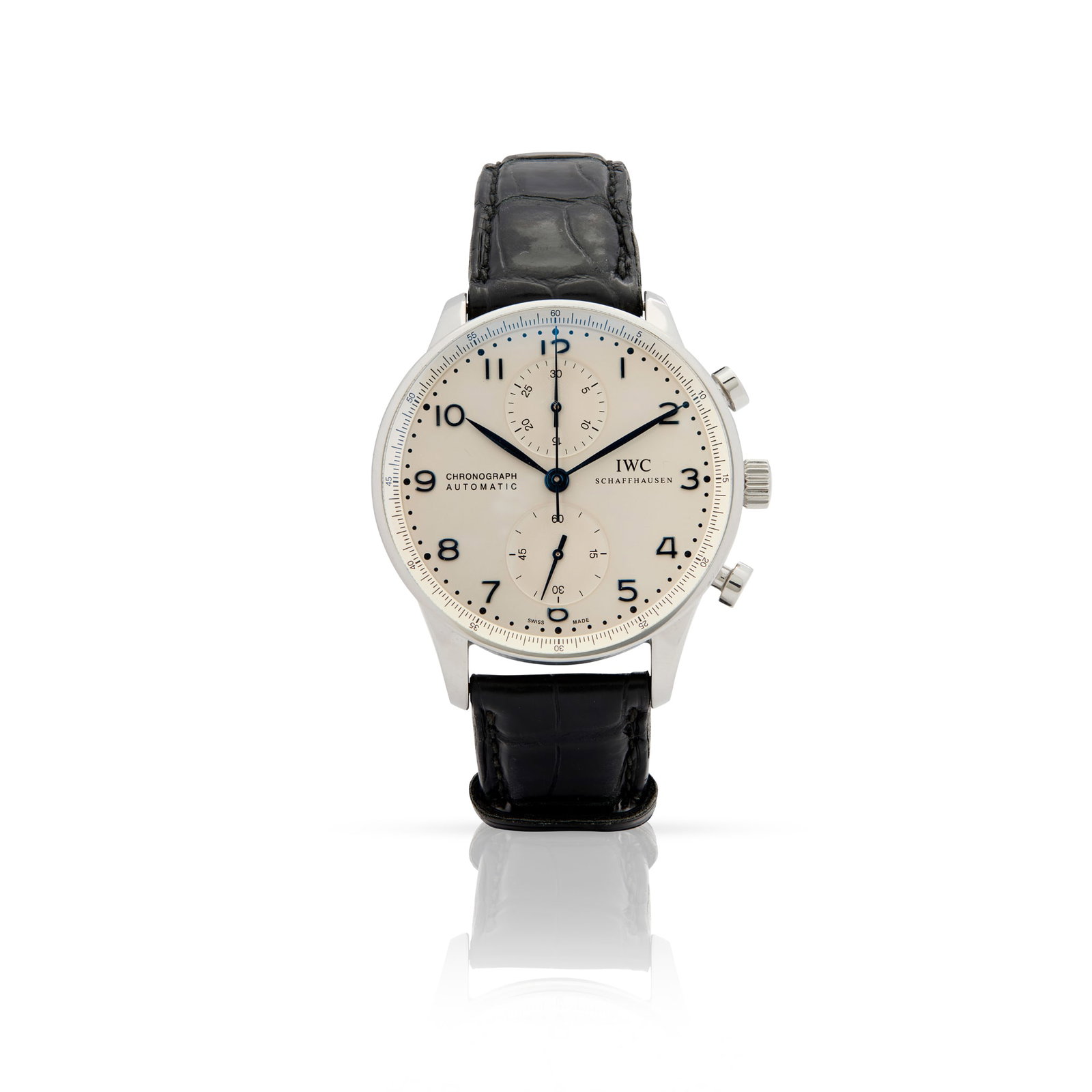 Y IWC. A desirable stainless steel automatic chronograph wristwatch (1 of 1)