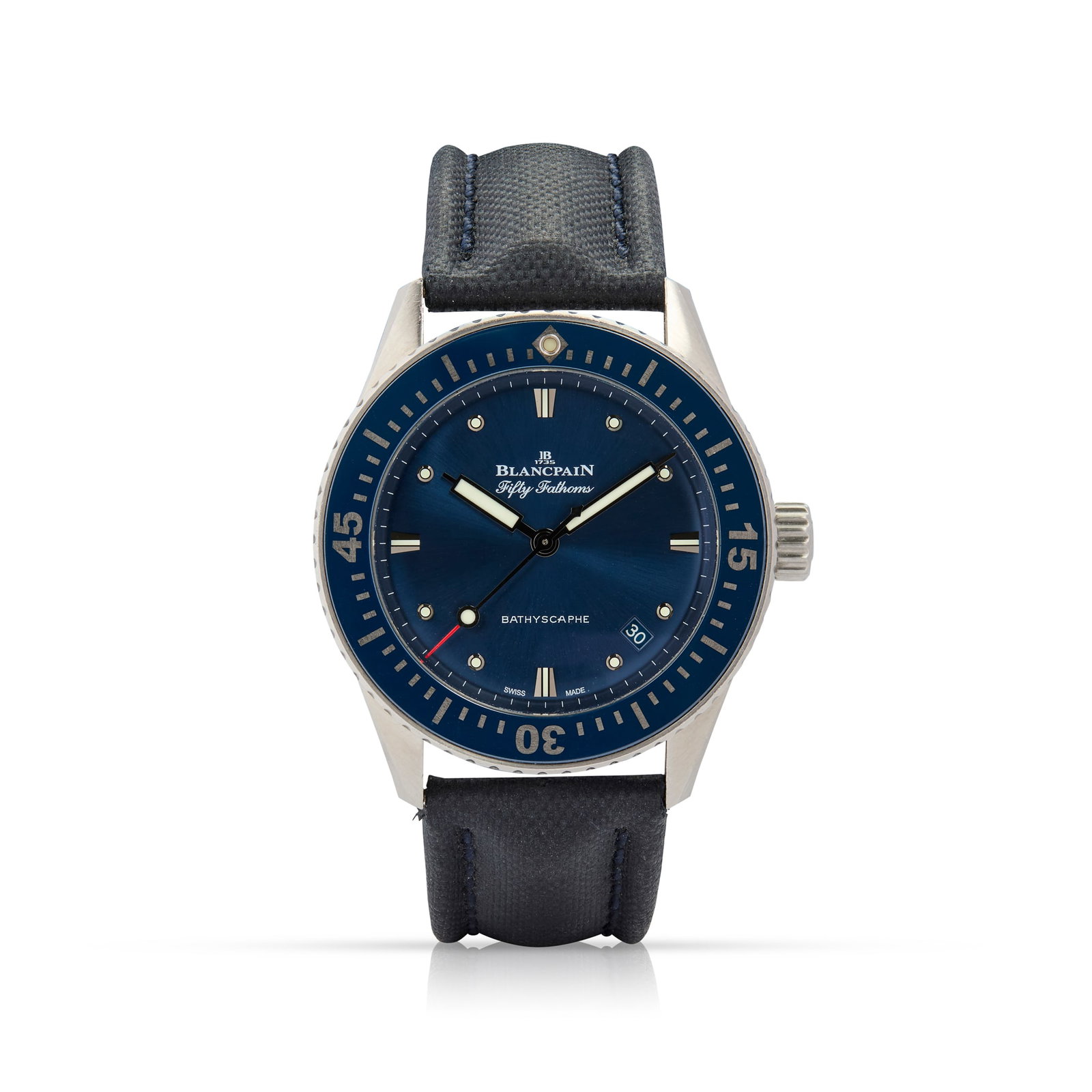 Blancpain. A stainless steel automatic antimagnetic wristwatch with date (1 of 2)