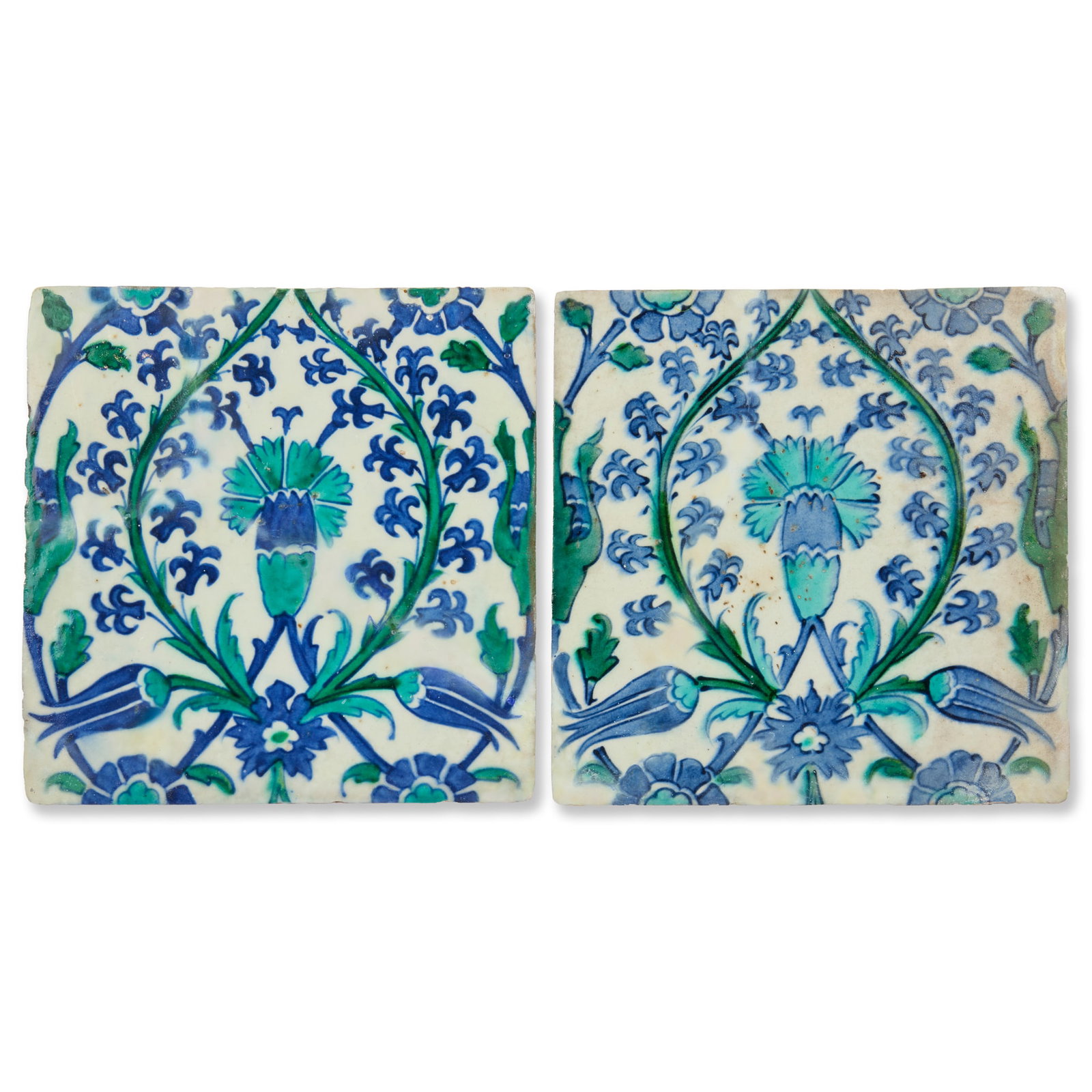 TWO DAMASCUS POTTERY TILES (1 of 2)