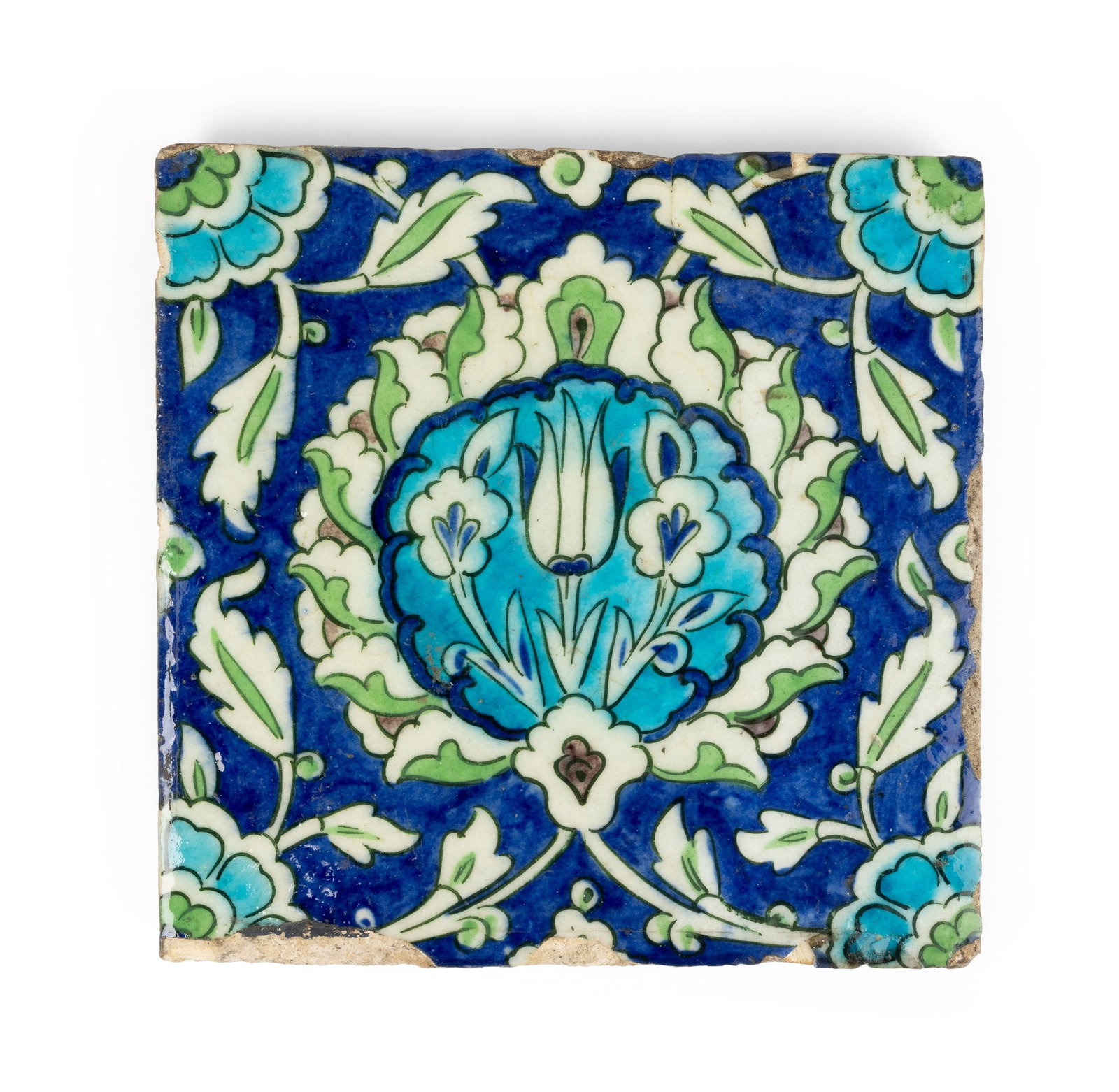 A DAMASCUS POTTERY TILE (1 of 2)