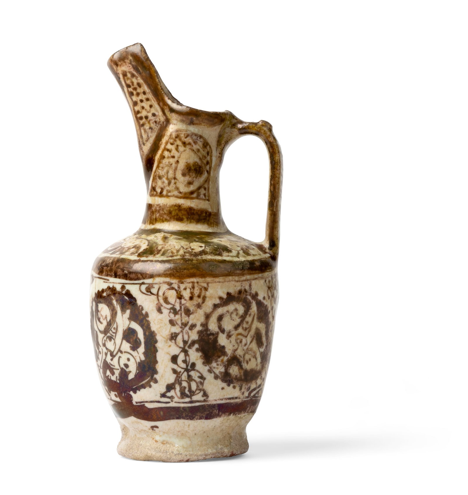 A SMALL KASHAN LUSTRE POTTERY EWER (1 of 3)
