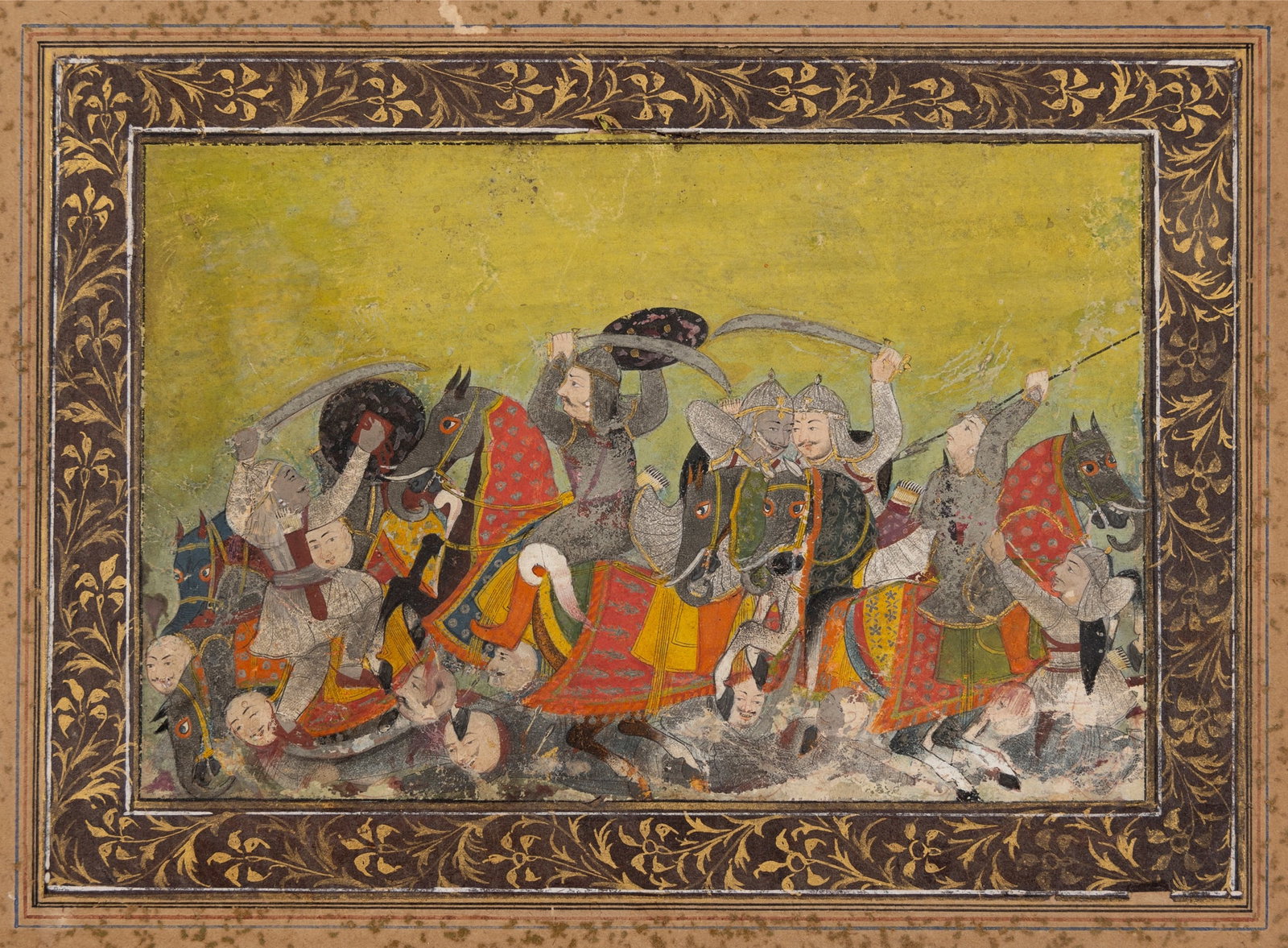 A MUGHAL BATTLE SCENE (1 of 3)