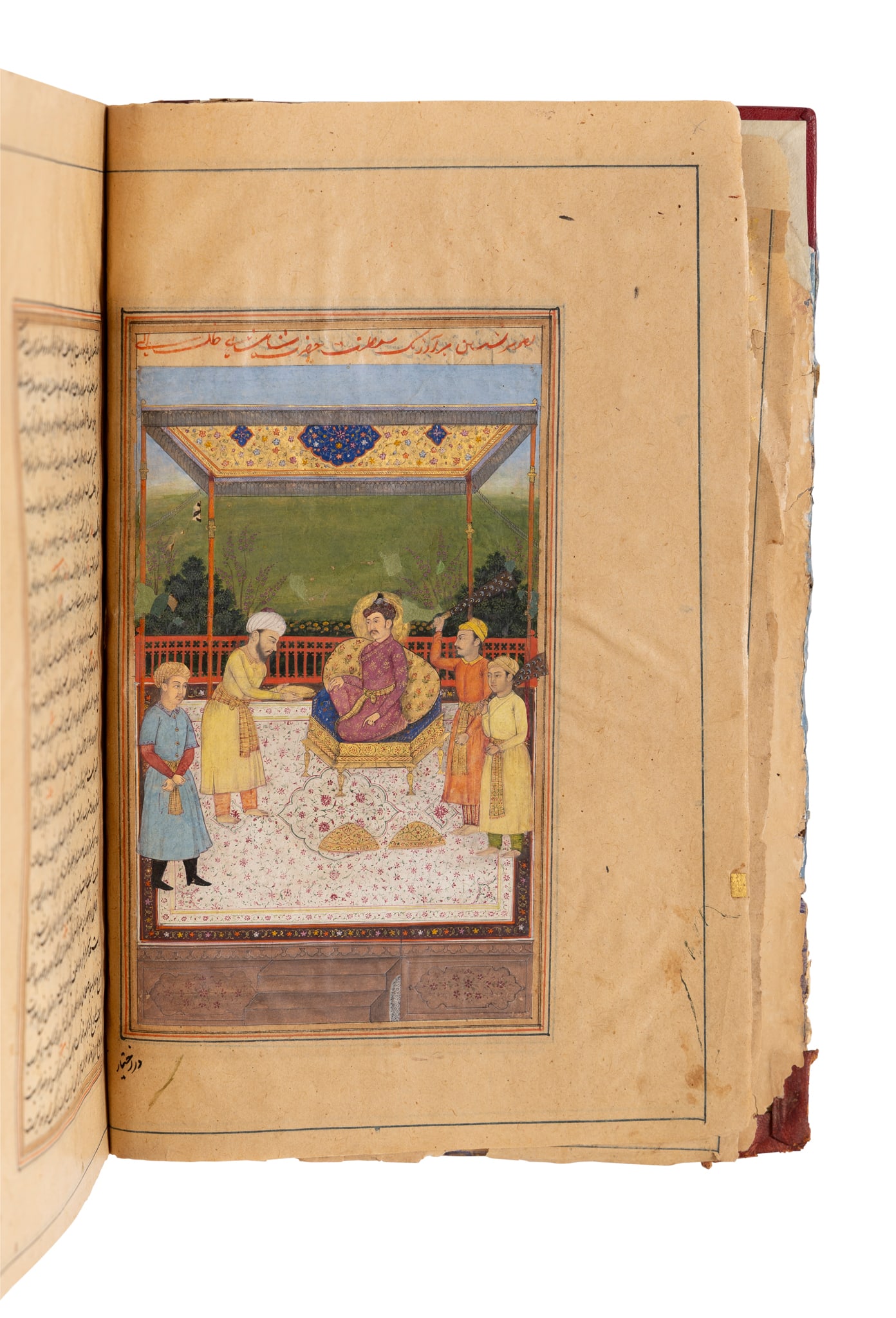 A LATE MUGHAL ILLUSTRATED COPY OF THE AKBARNAMA FROM THE ROYAL LIBRARY OF BAHAWALPUR: A LATE MUGHAL ILLUSTRATED COPY OF THE AKBARNAMA FROM THE ROYAL LIBRARY OF BAHAWALPUR INDIA, 25 MUHARRAM REGNAL YEAR 45 OF SHAL ‘ALAM II/ AD 17TH MAY 1803 comprising the history of Mughal Emperor