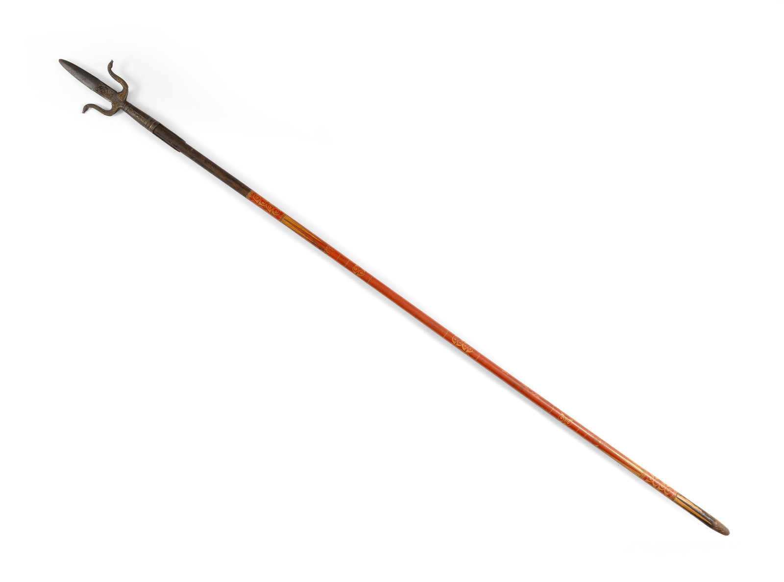 A BRONZE TRIDENT SPEAR OR TRISULA (1 of 2)