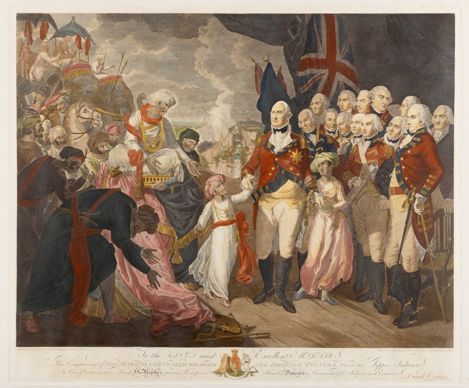 TWO ENGRAVINGS RELATING TO THE DEFEAT OF TIPU SULTAN, 1793-1799 (1 of 5)