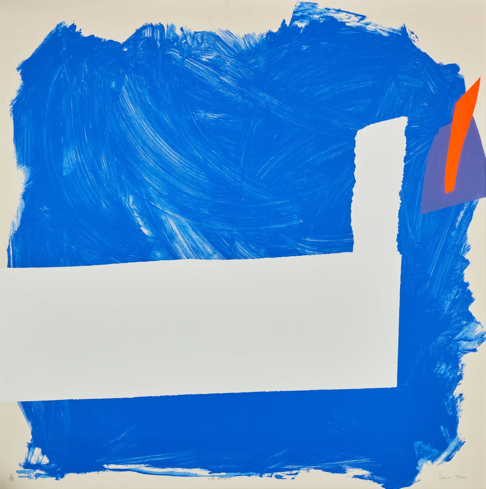 § SANDRA BLOW (BRITISH 1925-2006): SANDRA BLOW (BRITISH 1925-2006) SIDE EFFECT screenprint in colours, 1993-94, signed in pencil, titled, numbered 5/50, printed by Coriander Studios, published by Art Image Ltd., London, on Arches wove 