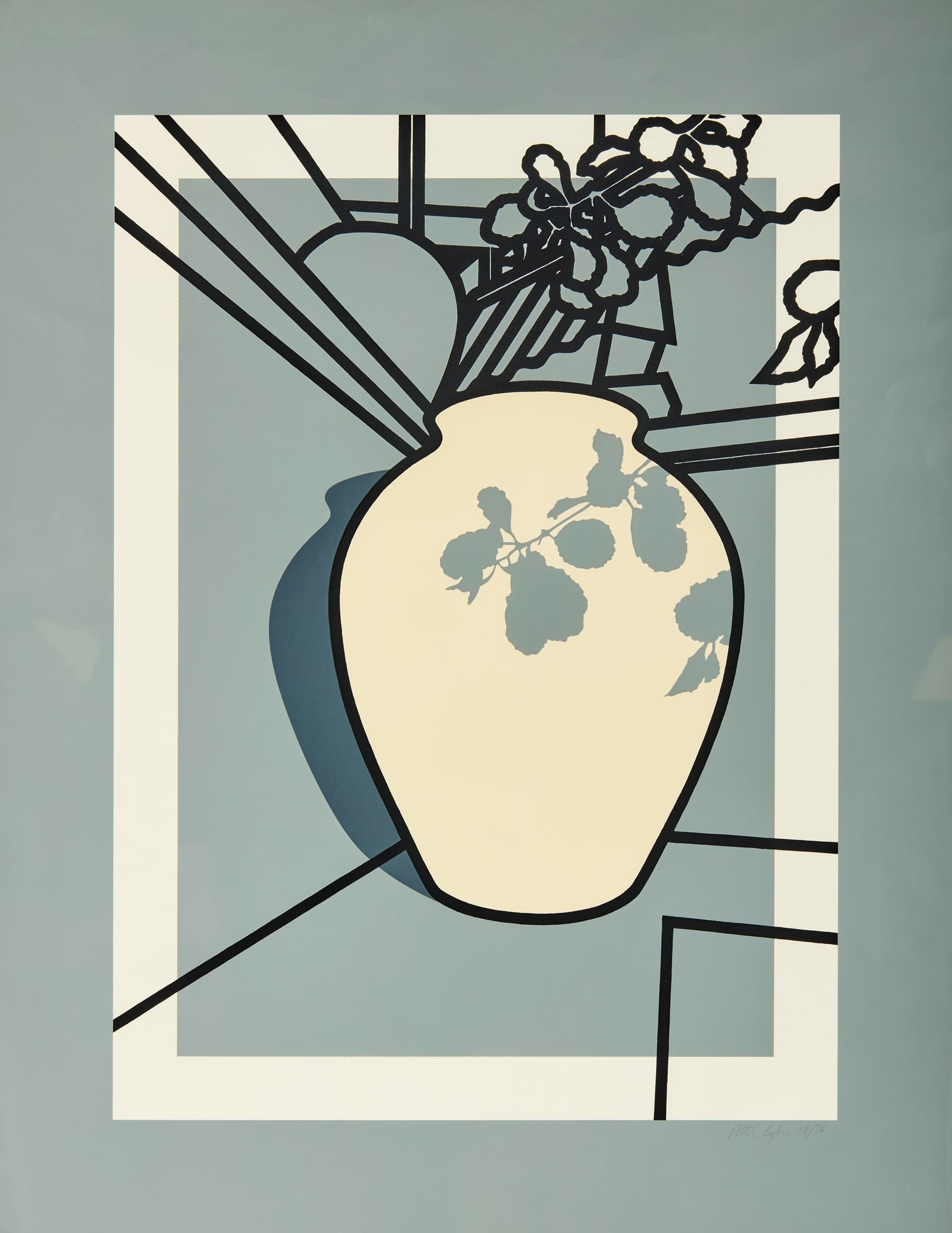 § PATRICK CAULFIELD (BRITISH 1936-2005): PATRICK CAULFIELD (BRITISH 1936-2005) WHITE POT (C. 48) screenprint in colours, 1976, signed in pencil, numbered 18/76 (total edition includes 15 artist's proofs), printed by Kelpra Studio, published 