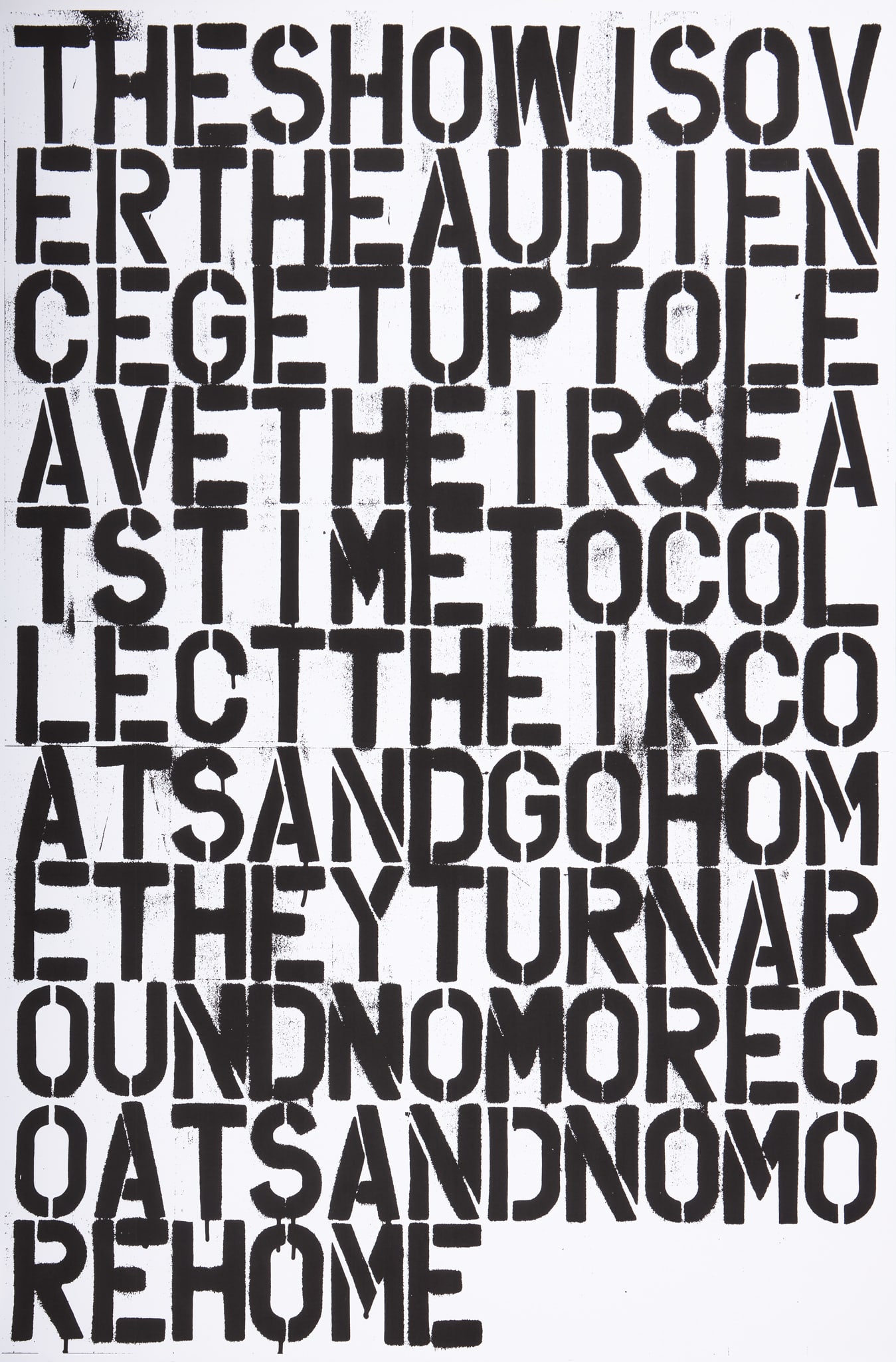 CHRISTOPHER WOOL (AMERICAN 1955-) AND FÉLIX GONZÁLEZ-TORRES (AMERICAN/CUBAN 1957-1996) (1 of 1)