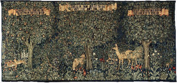 A Belgian Wool Tapestry After William Morris And