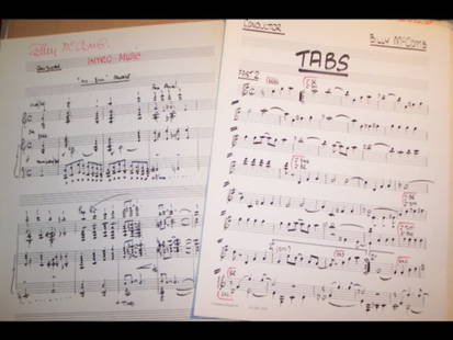 SHEET MUSIC A large collection of orchestra sheet m: SHEET MUSIC A large collection of orchestra sheet music played during Billy's live performances worldwide with titles including, "Mexican Fire Dance," "My Bill Fanfare," "A Man and a Woman," "Ring