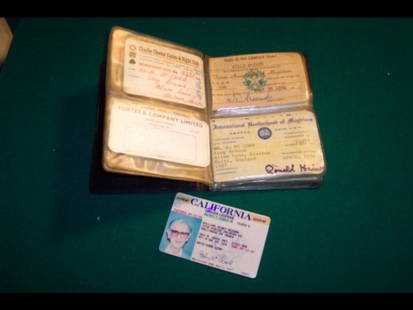 GROUP OF MEMBERSHIP CARDS A group of over 15 of Bil: GROUP OF MEMBERSHIP CARDS A group of over 15 of Billy McComb's membership cards (1960s-1980s) from the Chicago Round Table, the Texas Association of Magicians and the International Brotherhood of