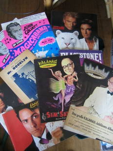 MAGIC PROGRAMS A collection of about 20 domestic an: MAGIC PROGRAMS A collection of about 20 domestic and international original magic programs (1950s-2000s), and promotional items belonging to Billy. These include an early Penn & Teller "Two Odd