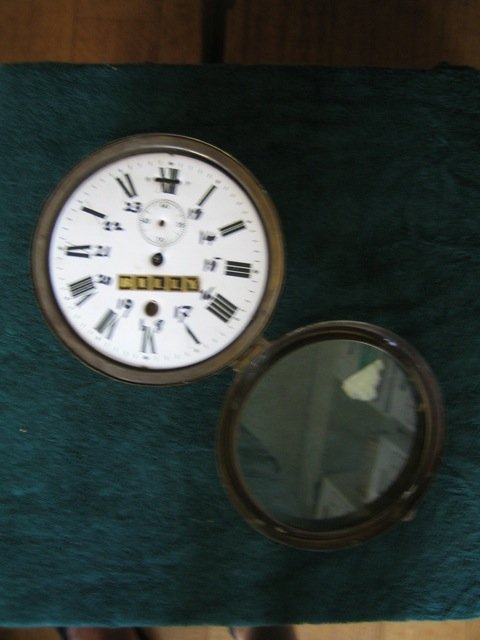 BRASS 'TITANIC' SHIP'S CLOCK Labeled in Billy's han - 2