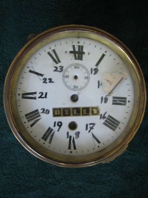 BRASS 'TITANIC' SHIP'S CLOCK Labeled in Billy's han - 3