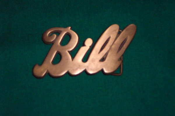 LARGE BELT BUCKLE (BILL) A vintage cast metal belt