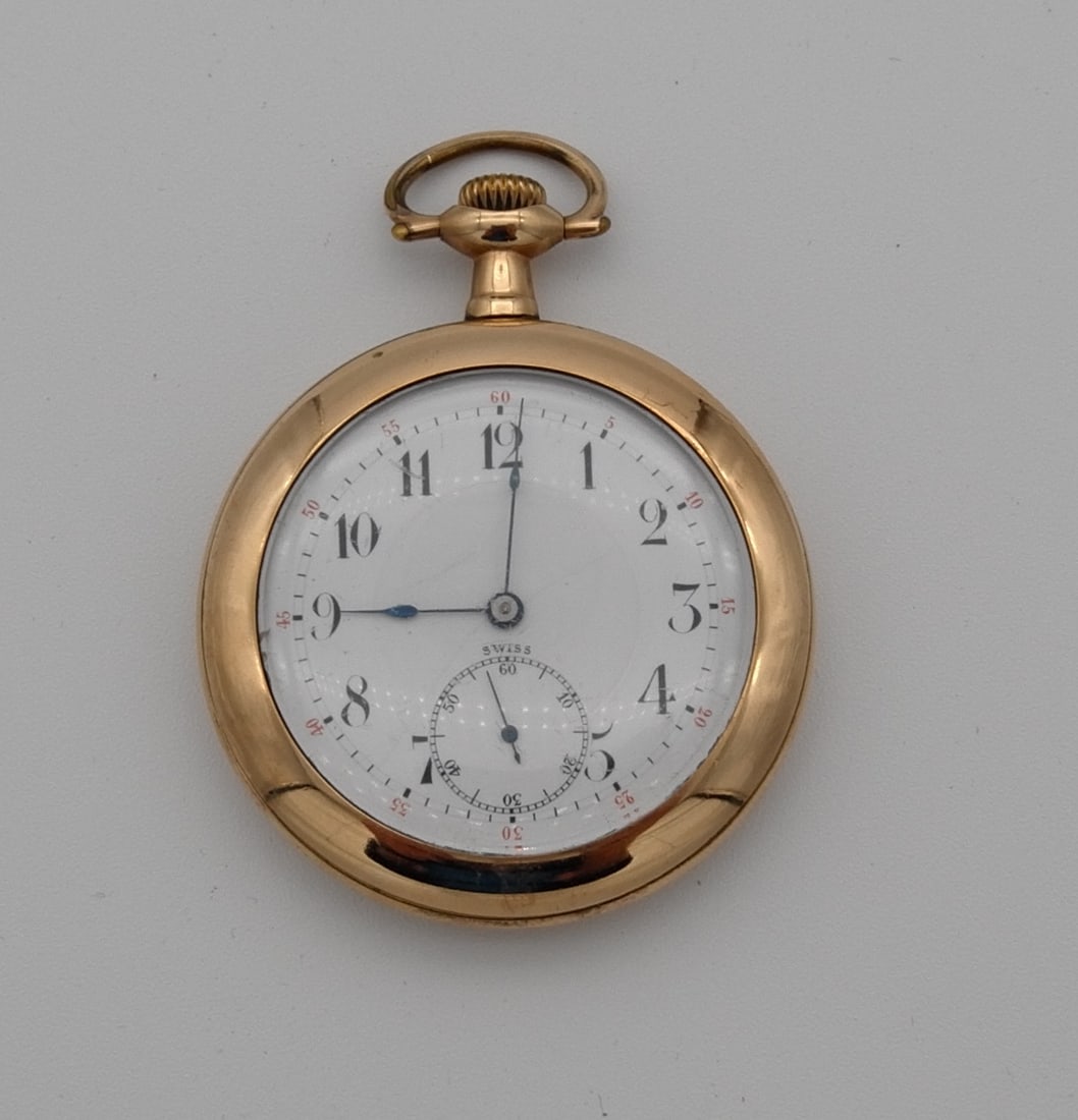 MULLER & VAUCHER BIENNE MASONIC POCKET SWISS WATCH (1 of 6)