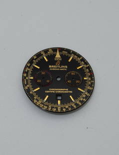 BREITLING CHRONOGRAPH DIAL ONLY: BREITLING CHRONOGRAPH DIAL ONLY. Size: Case app. 32.5mm excluding crown. Condition: Please see pictures. Provenance: NYC prominent watch collector. Note- We do not Guarantee the Workability or Mechani