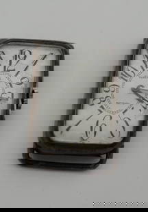 ELECTRA MECHANICAL STERLING SILVER WATCH: ELECTRA MECHANICAL STERLING SILVER WATCH. Circa 1920. Size: Case app. 25mm x 36mm excluding crown. Condition: Working at the time of inspection. Please see pictures. Provenance: NYC prominent watch co