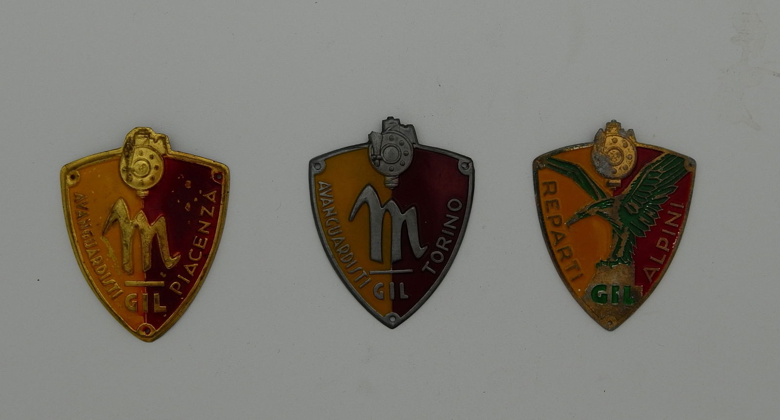 WWII ITALIAN FASCIST 3 SHIELDS (1 of 2)