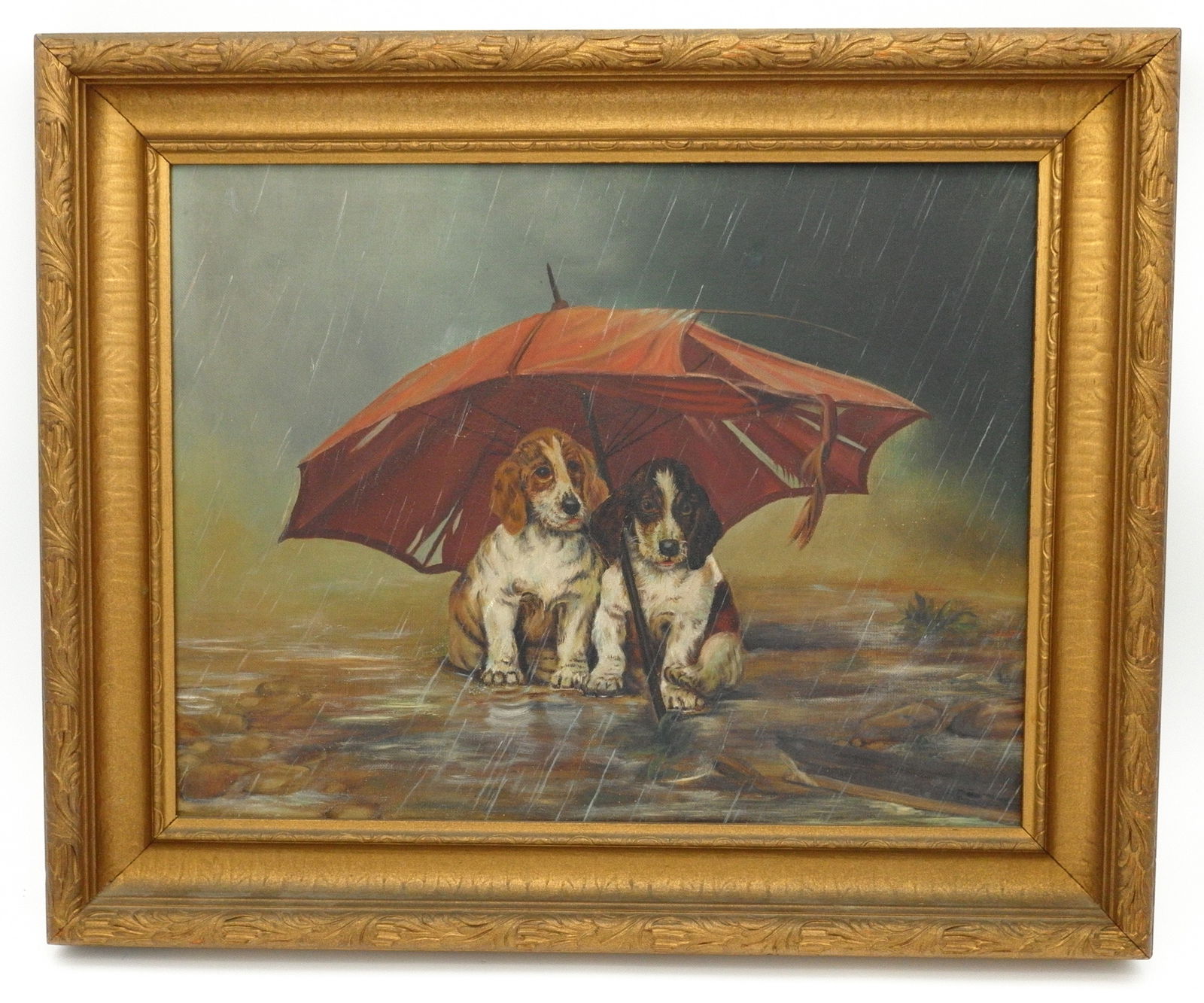 ANTIQUE DOG PAINTING (1 of 5)