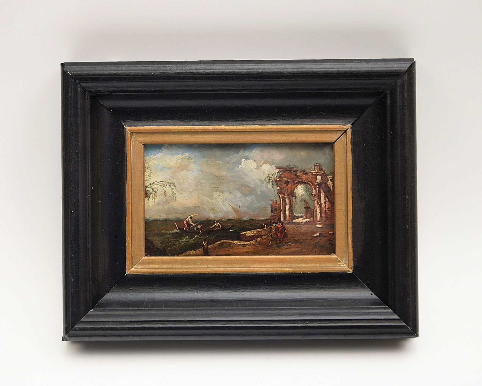 MANNER OF FRANCESCO GUARDI LANDSCAPE OIL PAINTING (1 of 3)