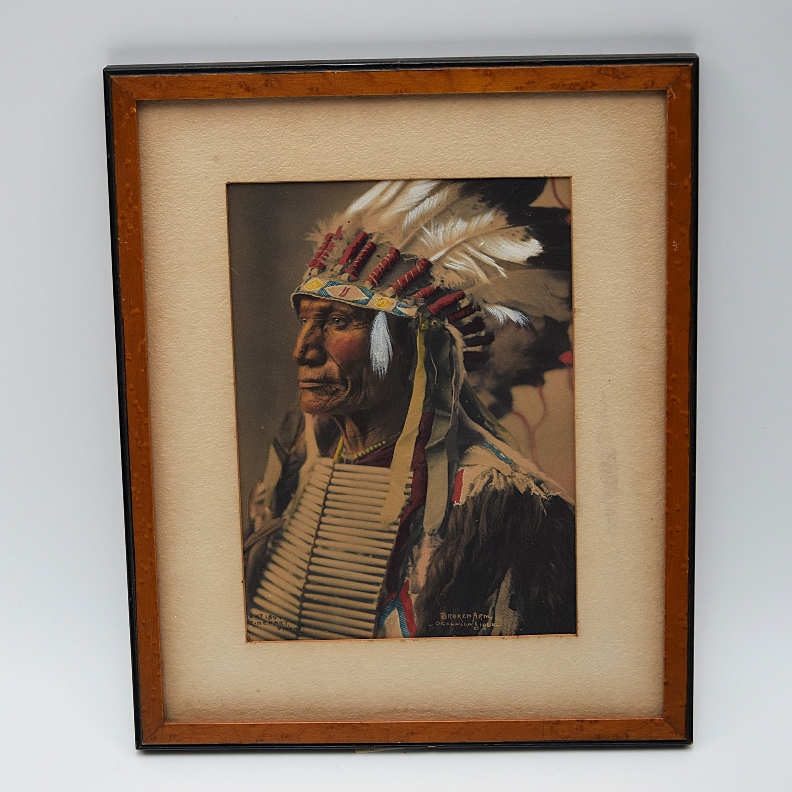 RINEHART COLORED PHOTOGRAPH OF BROKEN ARROW (OGALALLA SIOUX ) (1 of 5)