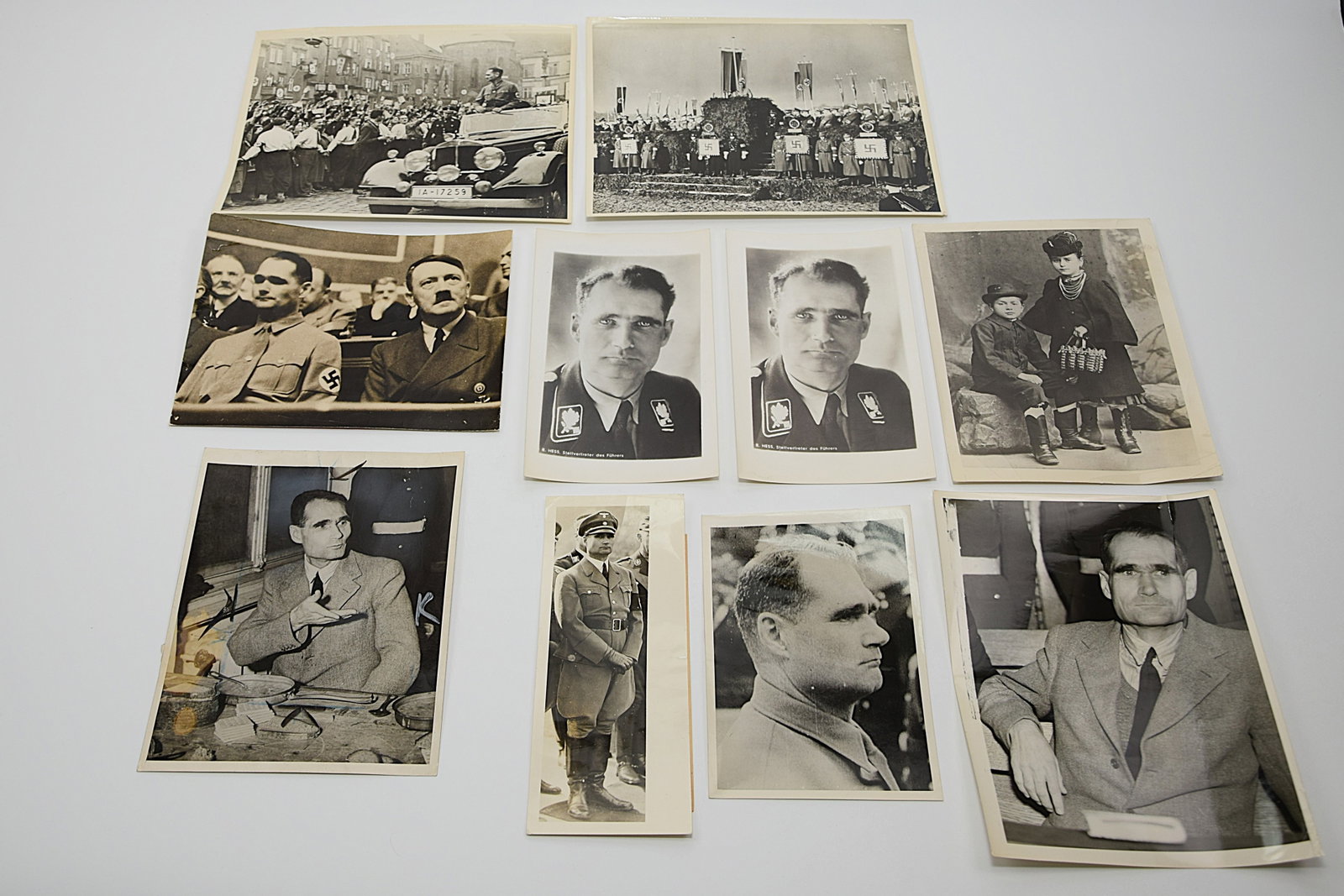 RUDOLF HESS - GERMAN NAZI POLITICIAN PHOTOS FROM BROWN BROTHERS ARCHIVE: LOT OF 10 BROWN BROTHERS ARCHIVE PHOTOS. THESE COMPANY LICENSE PHOTOS ARE STAMPED ON THE BACK " CREDIT BROWN BROTHERS 220 WEST 42ND St., NY 18463 LOANED FOR ONE USE ONLY". Brown Brothers Photo Archive