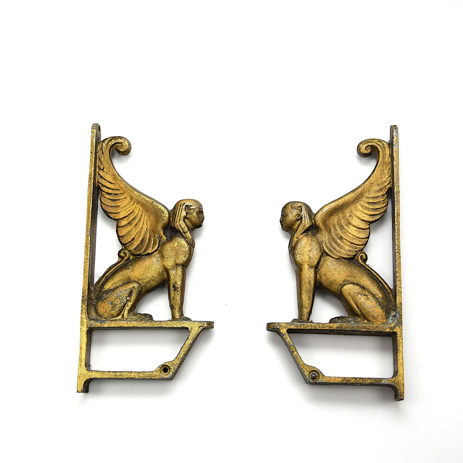 EGYPTIAN REVIVAL SPHINX SHELF BRACKETS (1 of 2)