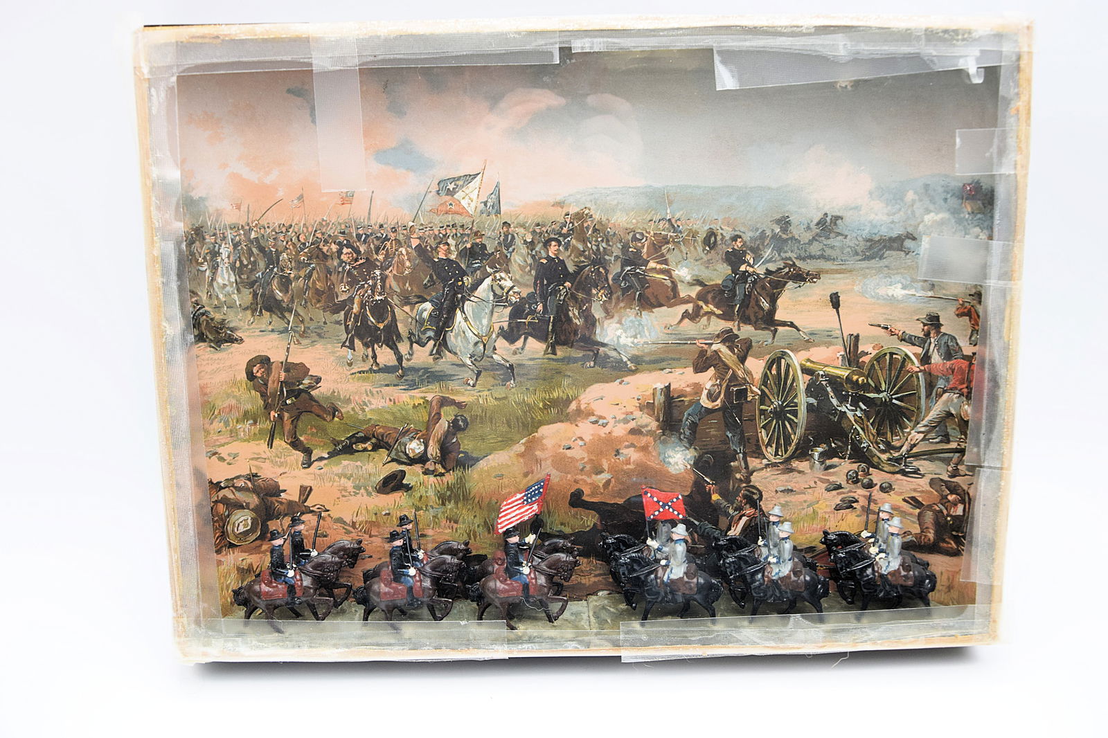 FRAMED DIORAMA OF AMERICAN CIVIL WAR - THE THIRD BATTLE OF WINCHESTER BETWEEN UNION AND CONFEDERATE (1 of 6)