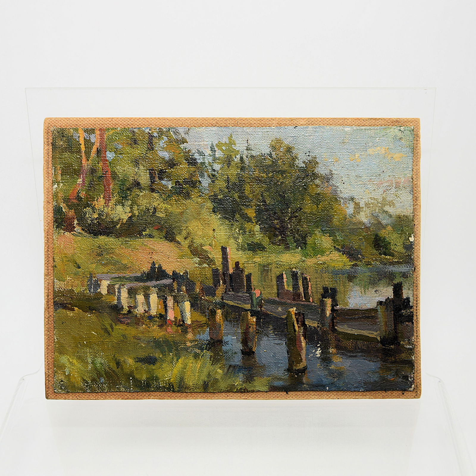 RUSSIAN/SOVIET/USSR ORIGINAL PAINTING BY SOLOVIEV E. V. SIGNED, DATED 1959 (1 of 3)