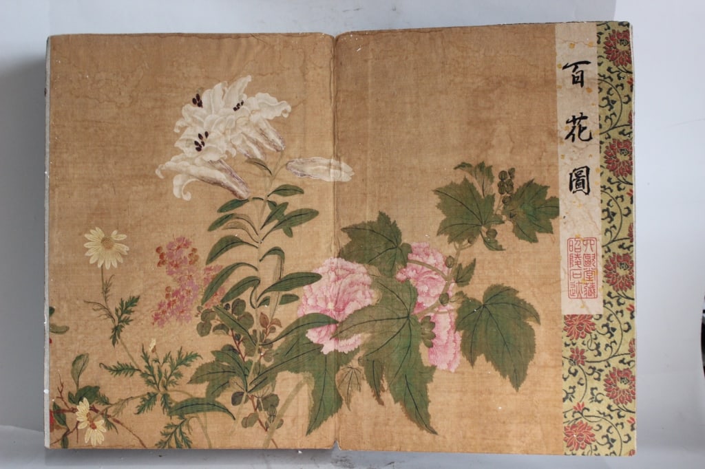 CHINESE INK COLOR ALBUM: Chinese Ink Color Album. Size: 6" x 8 1/2". All measurements are approximate. Condition: Please see pictures. Provenance: NY State prominent art collector. Note- Please note the absence of a Condition