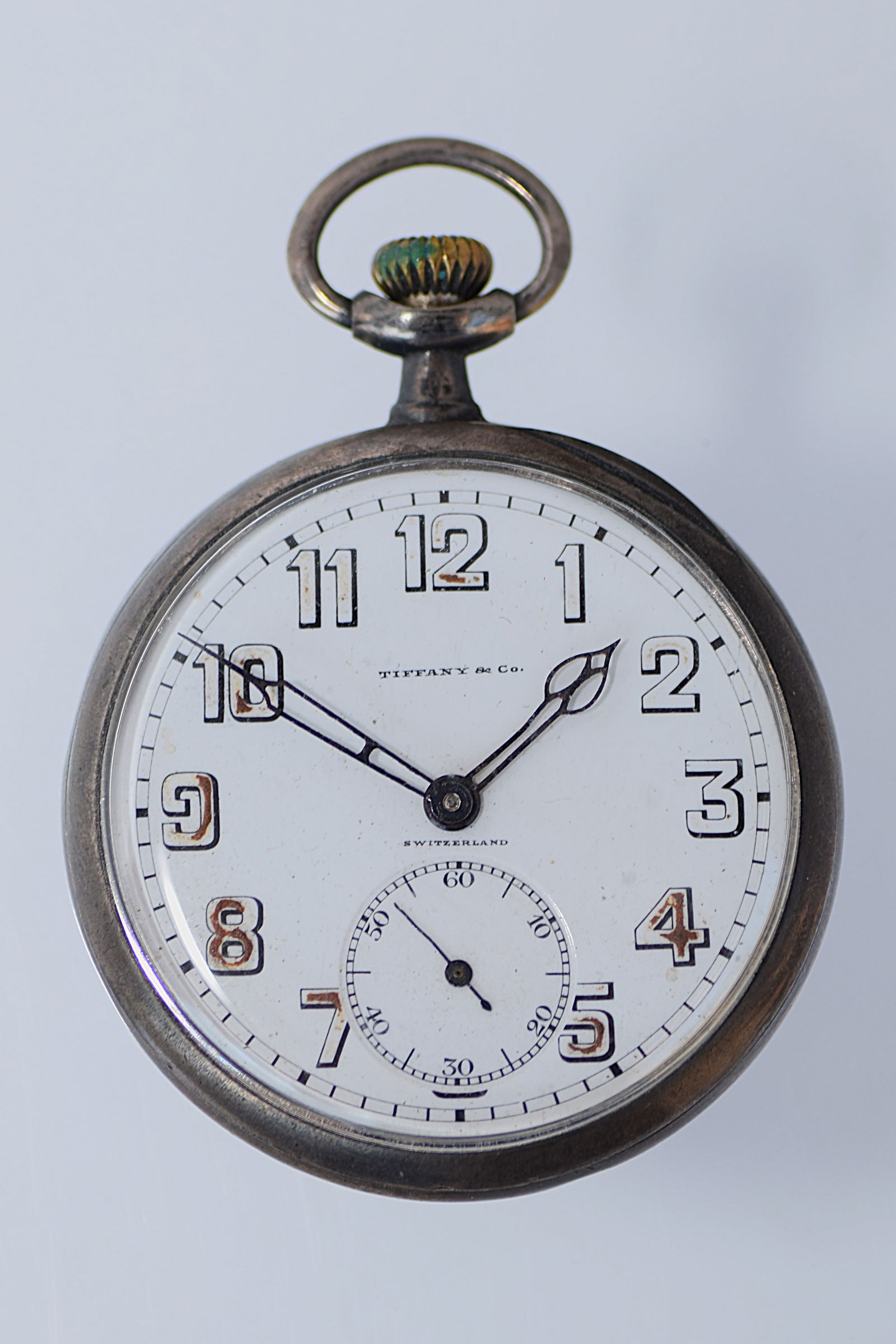 TIFFANY STERLING SILVER POCKET  SWISS WATCH BY LONGINES (1 of 6)