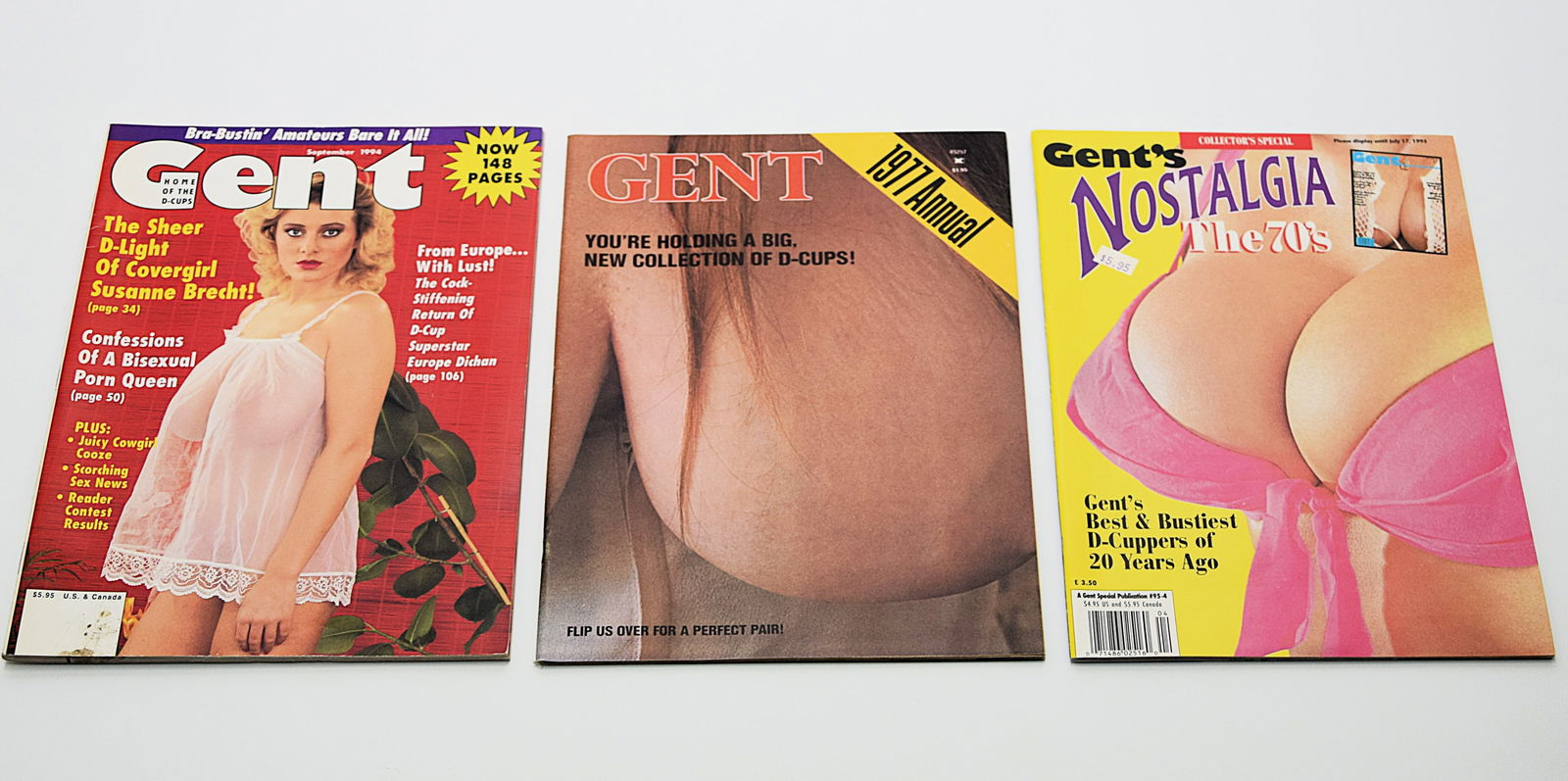 GENT ADULT MAGAZINE LOT OF 3 YEARS 1994, 1995, 1977 (1 of 1)