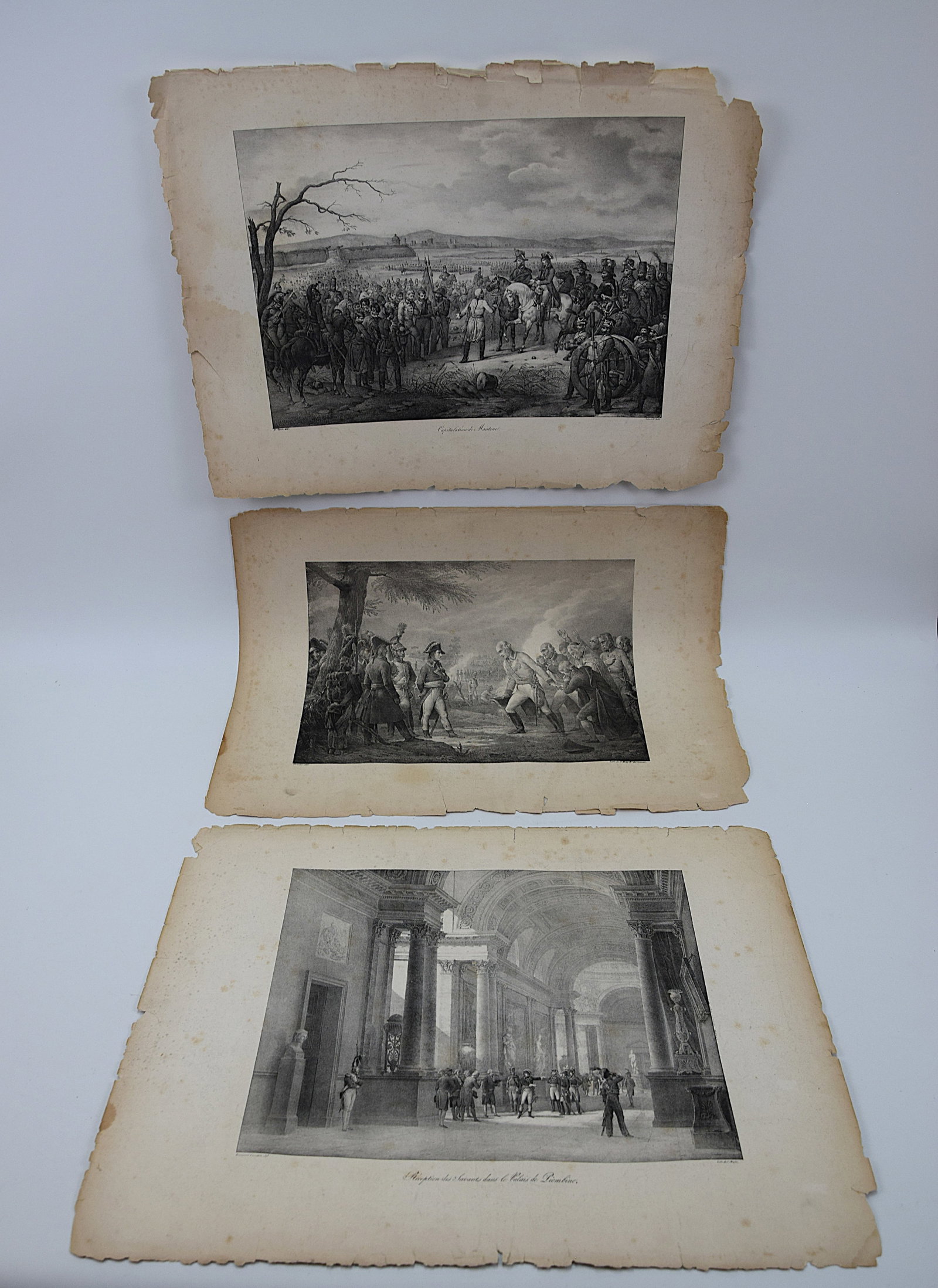 LOT OF 3 ANTIQUE MILITARY/HISTORICAL ENGRAVINGS/PRINT/LITHOGRAPHS NAPOLEONIC ERA 19th CENTURY (1 of 17)