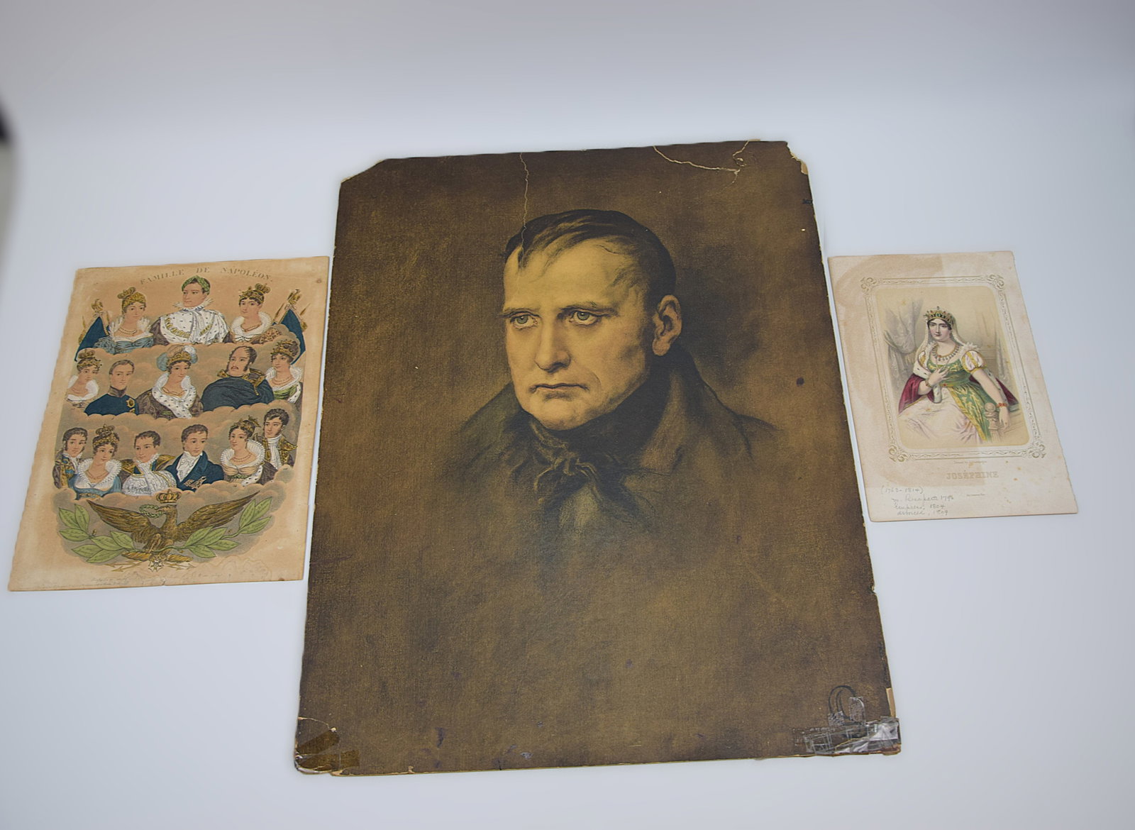 LOT OF 3 ANTIQUE MILITARY/HISTORICAL ENGRAVINGS/PRINT/LITHOGRAPHS NAPOLEONIC ERA 19th CENTURY: LOT OF 3 ANTIQUE MILITARY/HISTORICAL ENGRAVINGS/PRINT/LITHOGRAPHS NAPOLEONIC ERA 19th CENTURY. Size: 24 x 19 in.-PORTRAIT, 13 x 10 in., 11 x 7 1/2 in. overall . All measurements are approximate. Condi