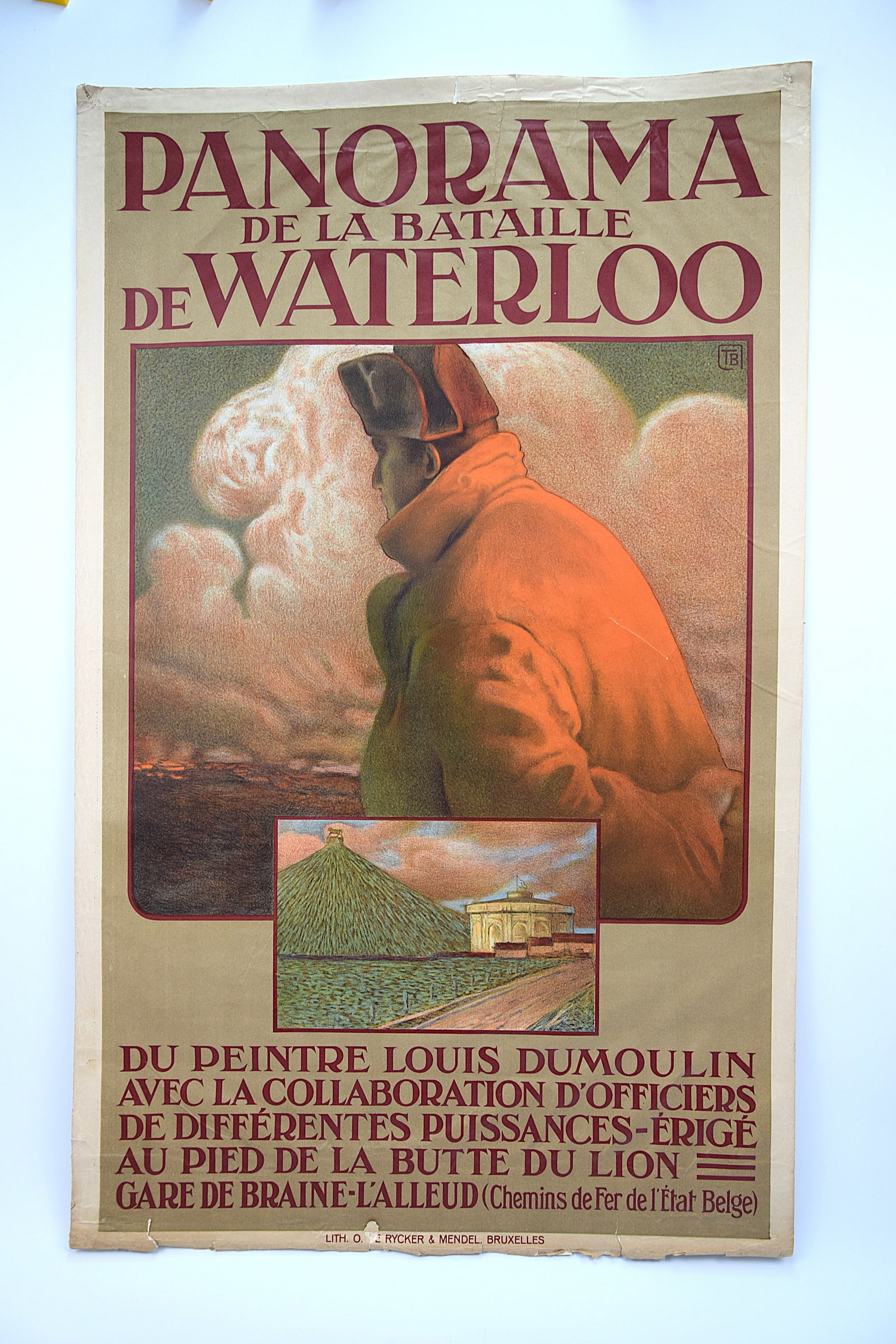 ANTIQUE HISTORICAL/MILITARY/ADVERTISING FRENCH POSTER , C.1912 (1 of 9)