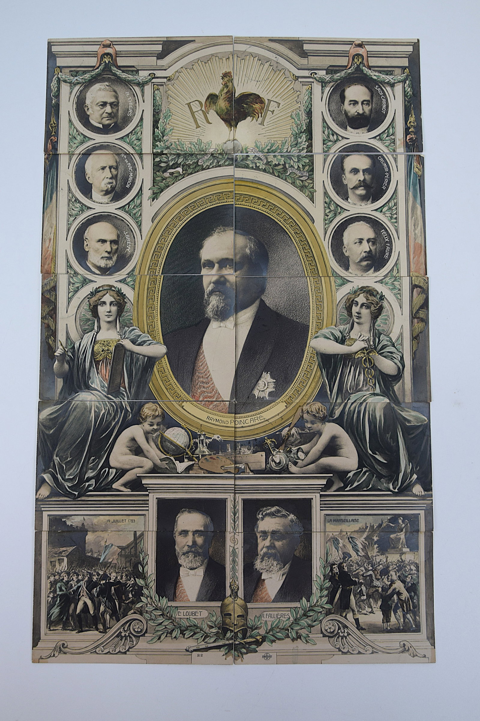ANTIQUE SET OF 10 "METAMORPHIC" POSTCARD OF THE FRENCH THIRD REPUBLIC, C.1887 (1 of 7)