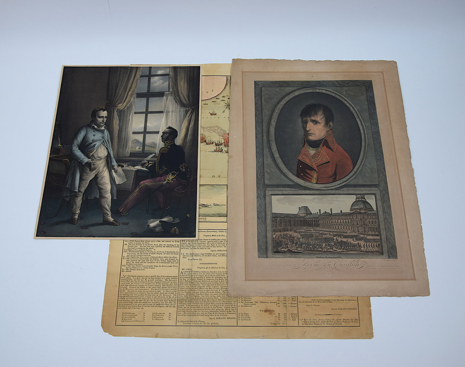 LOT OF 3 ANTIQUE MILITARY/HISTORICAL ENGRAVINGS/PRINT/LITHOGRAPHS NAPOLEONIC ERA, 19th CENTURY: LOT OF 3 ANTIQUE MILITARY/HISTORICAL ENGRAVINGS/PRINT/LITHOGRAPHS NAPOLEONIC ERA, 19th CENTURY. Size: 22 x 18 1/2; 14 x 20; 12 x 15 in., overall . All measurements are approximate. Condition: Please s