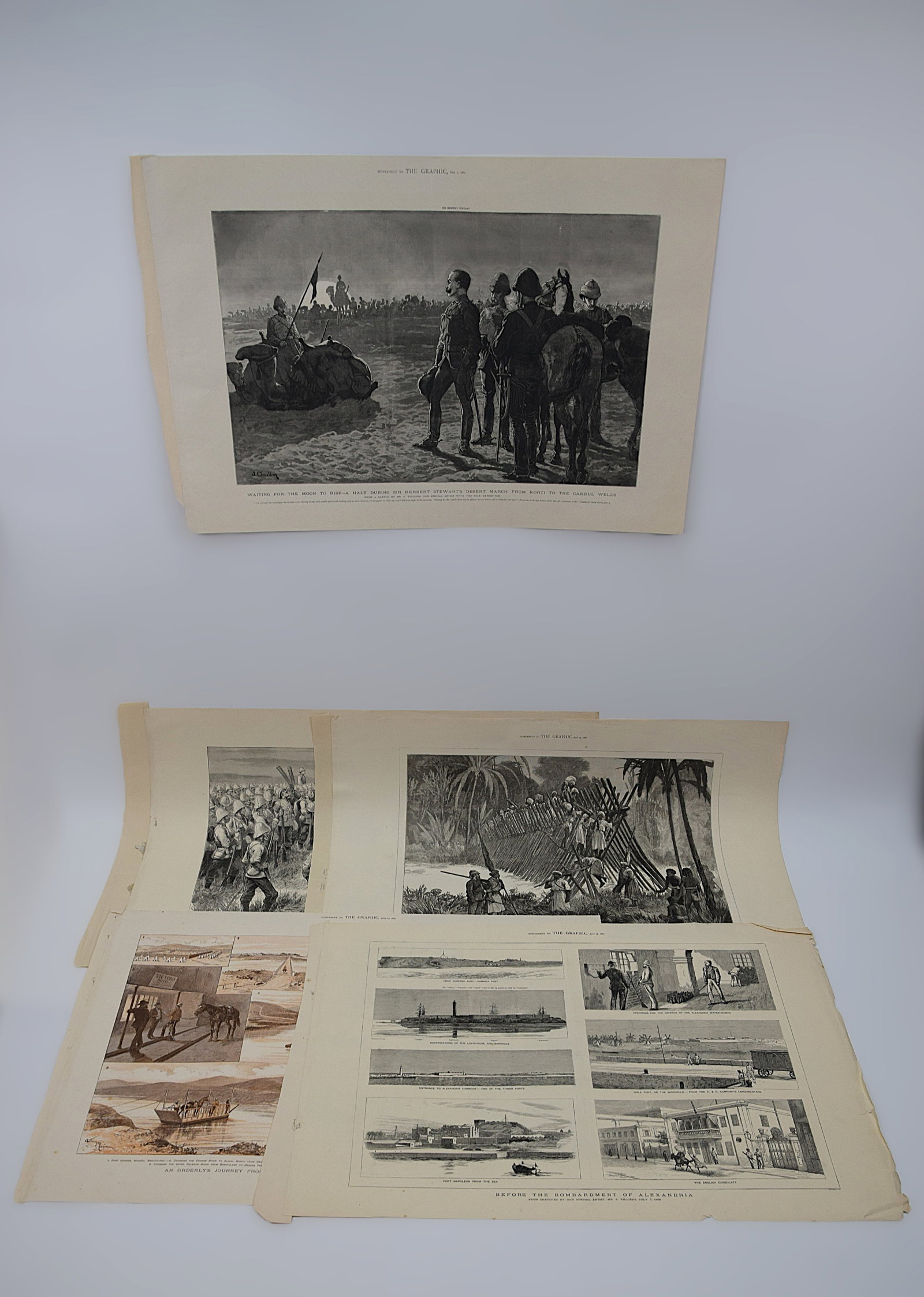 GROUP OF FIVE AFRICAN EXPEDITIONS AND IMPERIAL CAMPAIGN ENGRAVINGS FROM THE GRAPHIC (1 of 20)