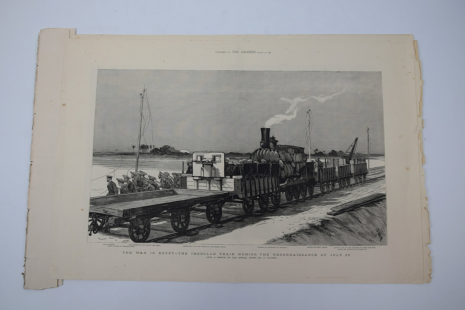 GROUP OF SIX THE WAR IN EGYPT – BRITISH MILITARY CAMPAIGN ENGRAVINGS FROM THE GRAPHIC (1 of 20)